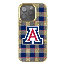 Keyscaper - NCAA - Arizona Wildcats Plaid iPhone Bling Case - 14 - Gold
