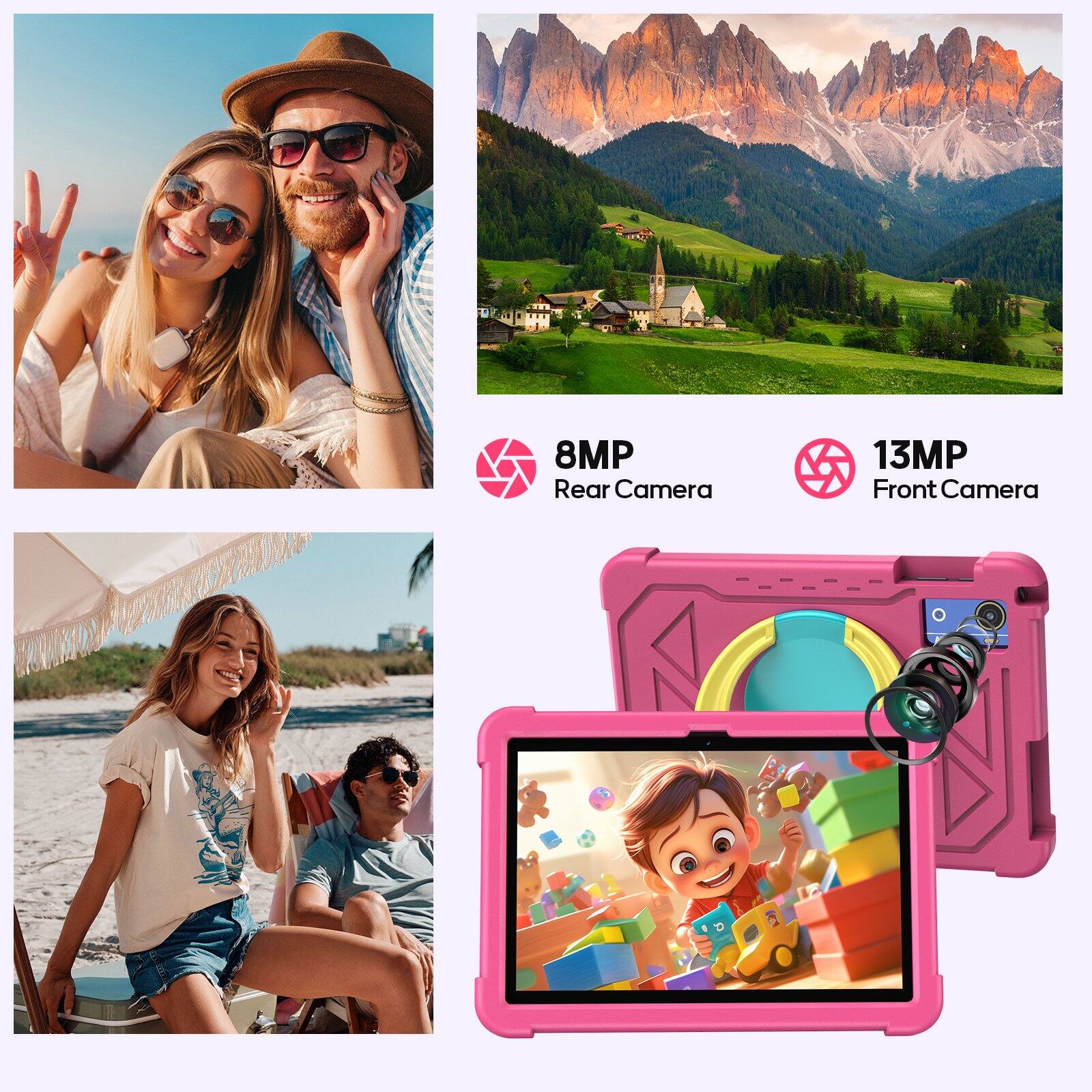 8MP Rear Camera  
13MP Front Camera