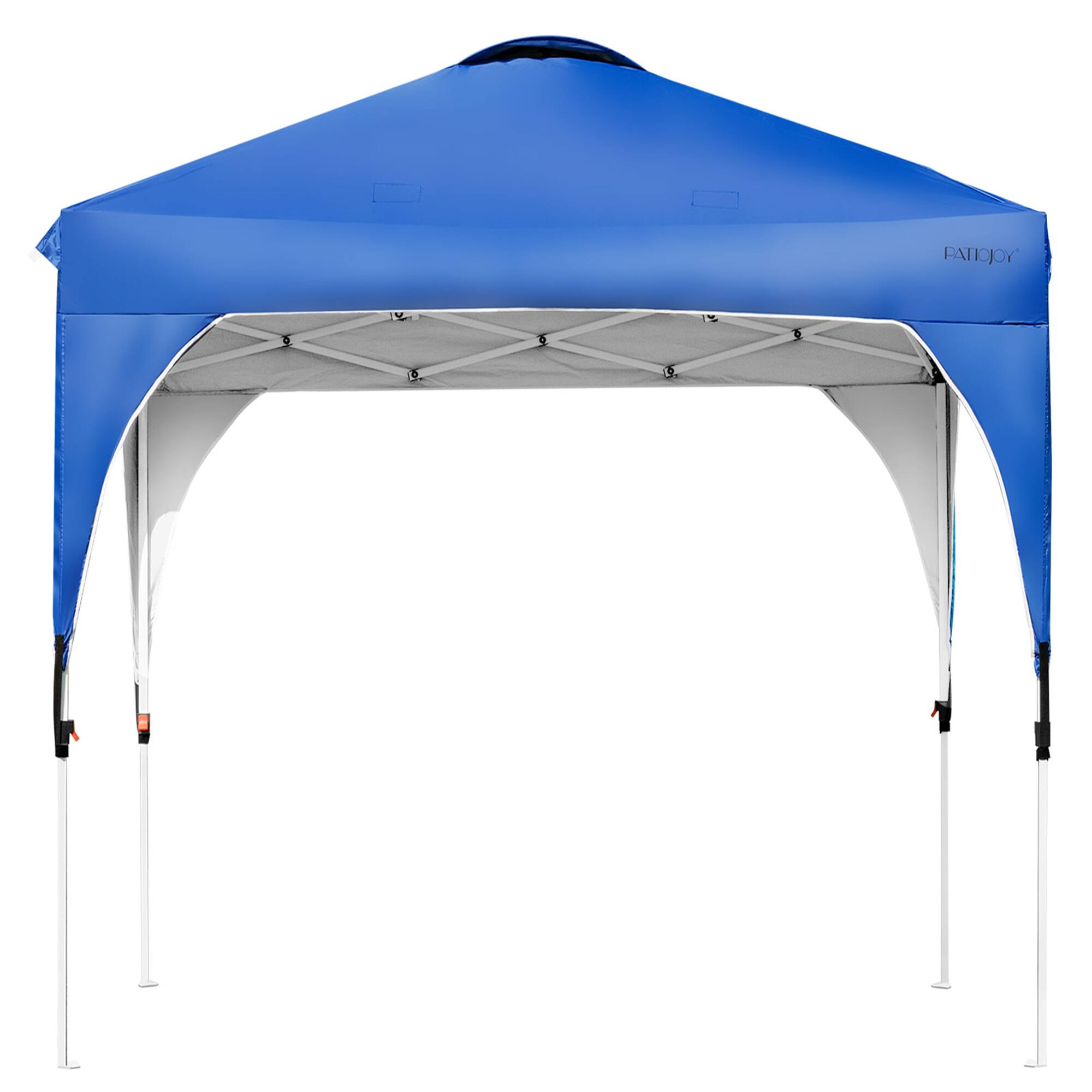 Alt View 7. Costway - Costway 6.6x6.6 FT Pop up Canopy Tent Shelter Height Adjustable w/ Roller Bag - Blue.