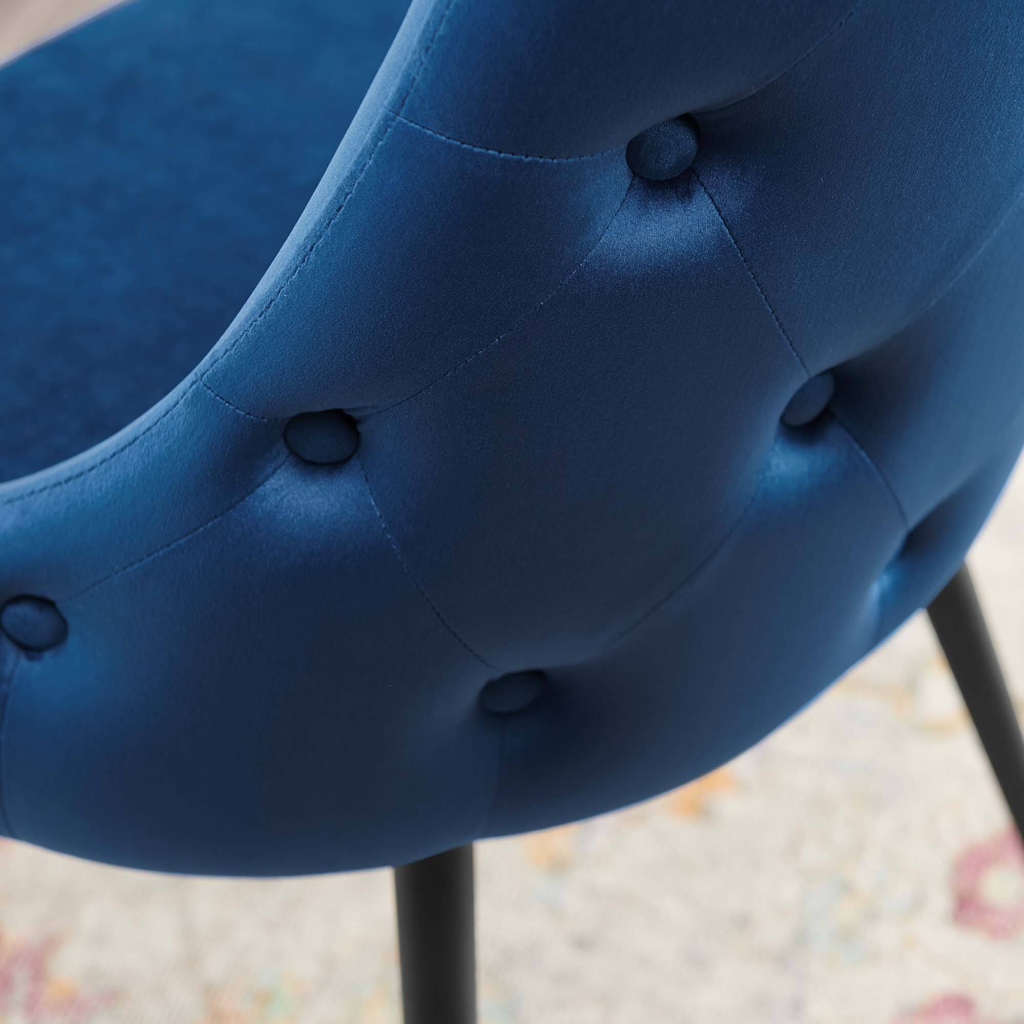 Back. Modway - Adorn Tufted Performance Velvet Dining Side Chair by Modway - Navy.