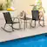 Angle. Costway - 2 PCS Patio Rocking Chair Heavy-Duty Metal Rocker Outdoor Anti-Slip - Black.