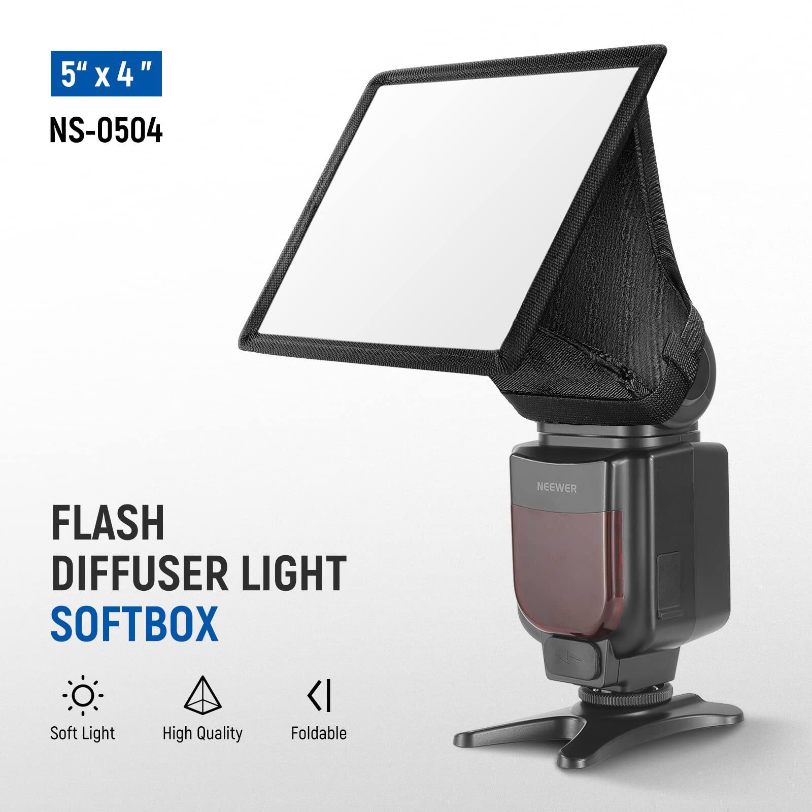 5" x 4" NS-0504 FLASH DIFFUSER LIGHT SOFTBOX  
NEEWER Soft Light High Quality Foldable