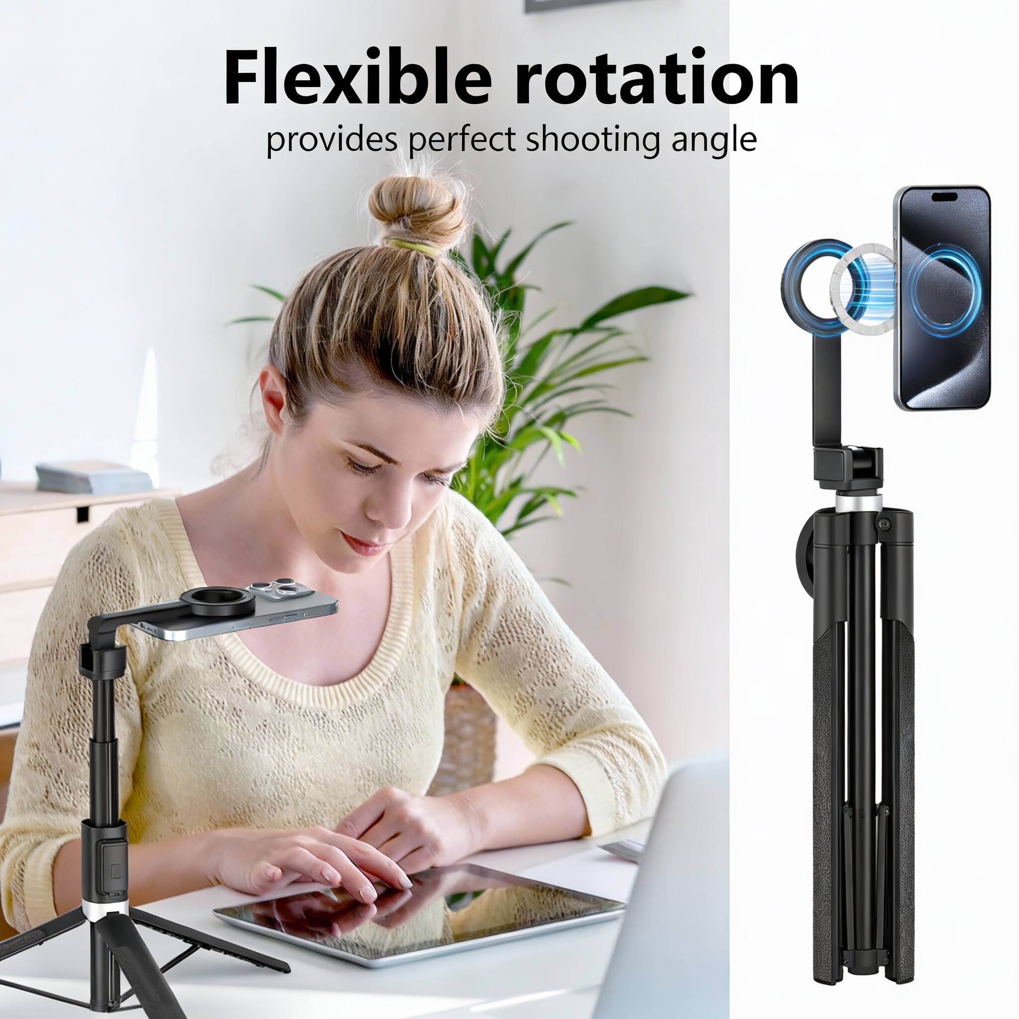 Flexible rotation  
provides perfect shooting angle