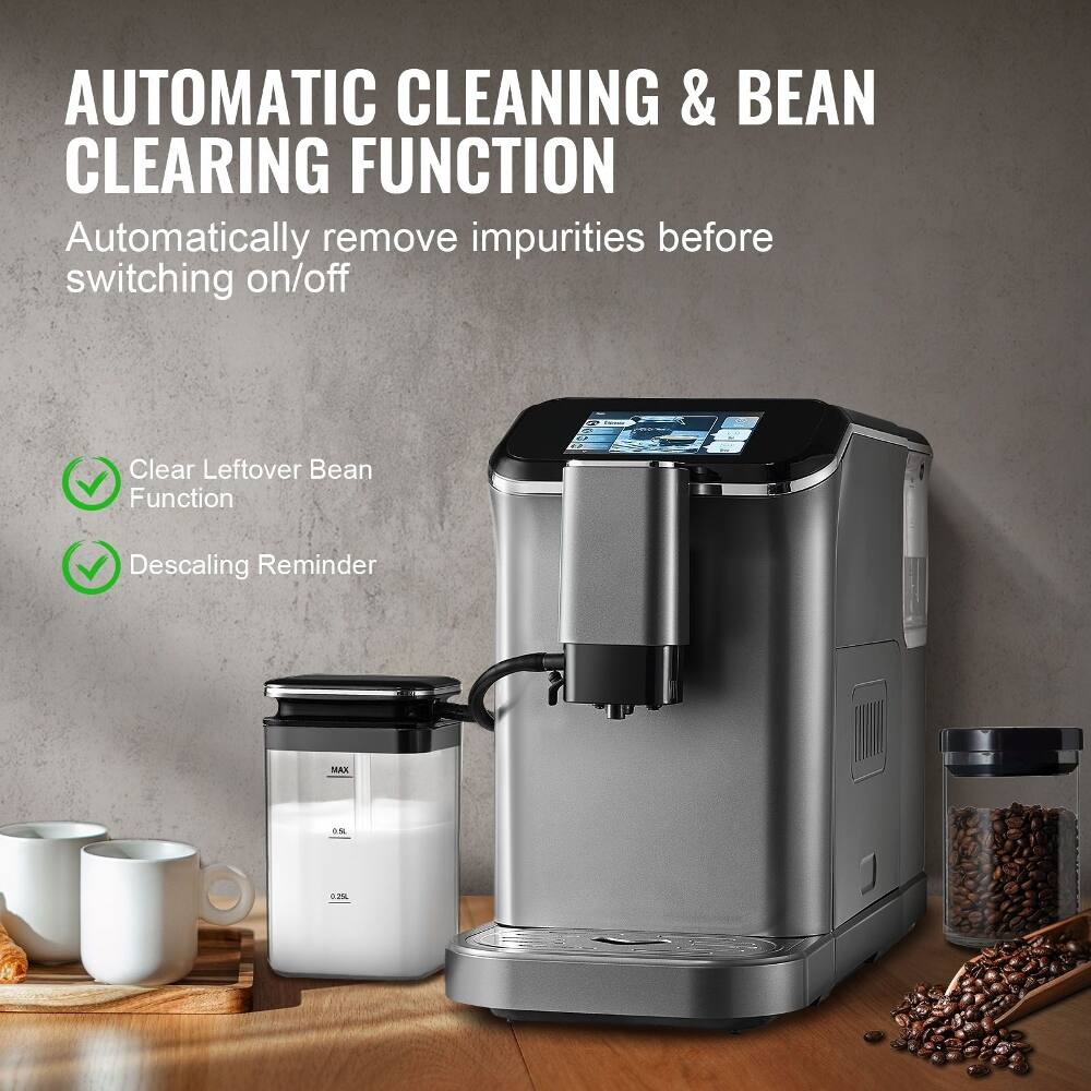 AUTOMATIC CLEANING & BEAN CLEARING FUNCTION  
Automatically remove impurities before switching on/off  
Clear Leftover Bean Function  
Descaling Reminder