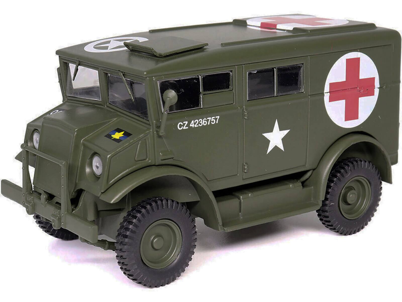 Alt View 1. Militaria Die Cast - Chevrolet C8A Ambulance Olive Drab "United States Army" 1/43 Diecast Model by Militaria Die Cast.