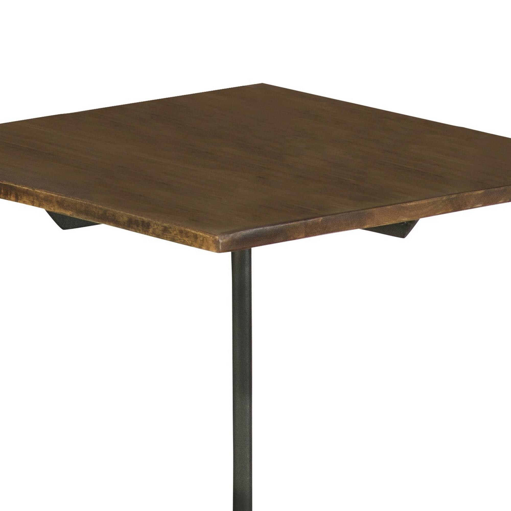 Manhattan Lane 20 Inch Modern Square Accent Table, Metal Tripod Base ...