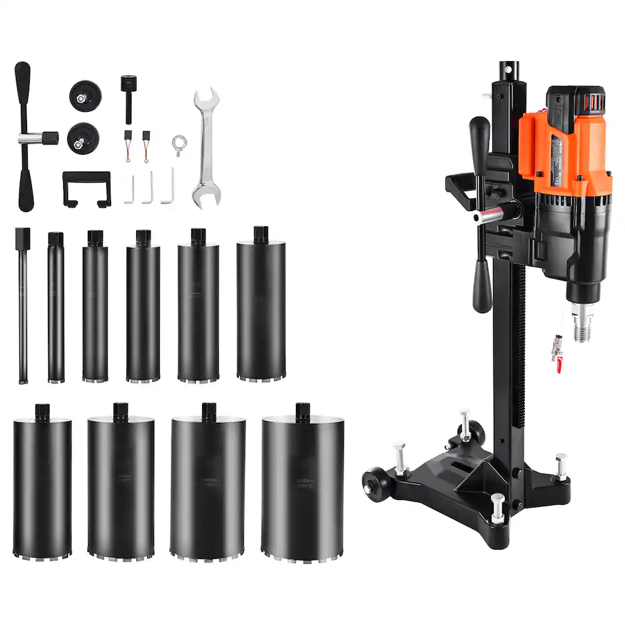 Diamond Core Rig Models VEVOR Diamond Core Drilling Machine, 0.8 10 in Drilling Diameter, Stand ...