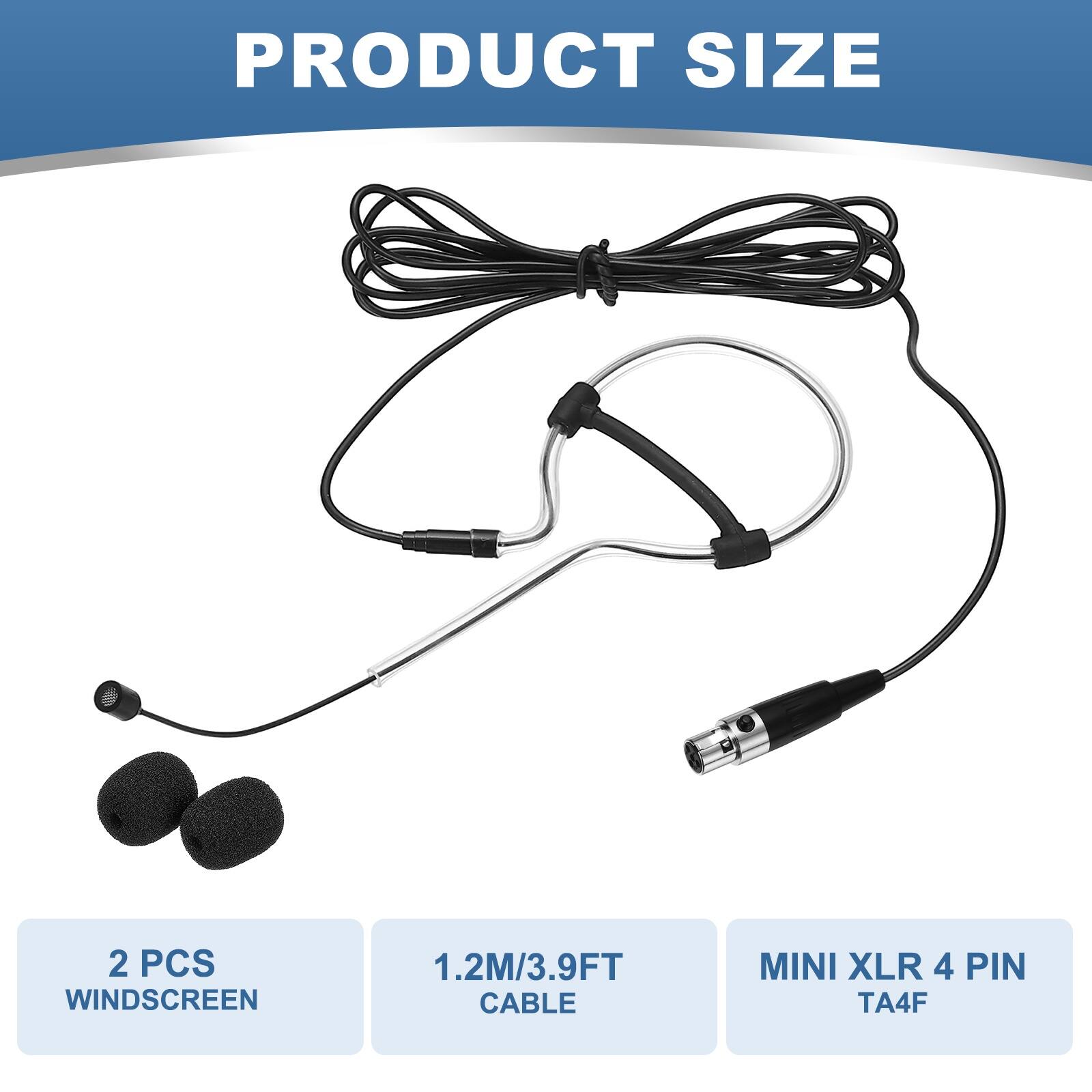 PRODUCT SIZE  
2 PCS WINDSCREEN  
1.2M/3.9FT CABLE  
MINI XLR 4 PIN TA4F
