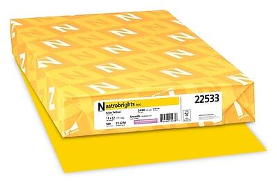 Astrobrights - Colored Paper, 24 lbs., 11" x 17", 500 Sheets/Ream (22533) - Solar Yellow