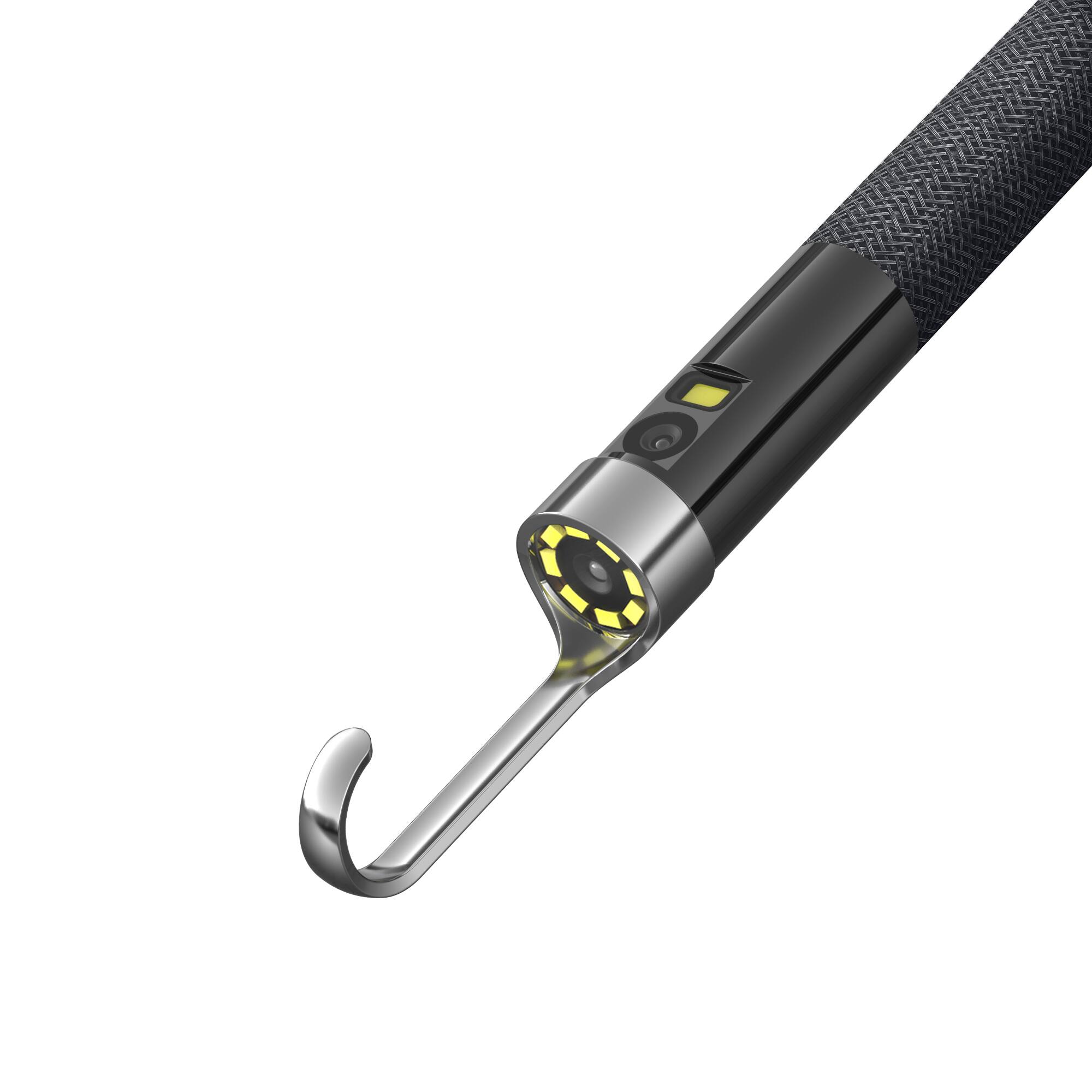 Alt View 1. Teslong - TD450s 2-Way Articulating 8.5mm (0.33") Dual Lens Inspection Camera 5ft (1.5M) w/ 4.55inch Screen - Black / Metallic Grey / Orange / Chrome.