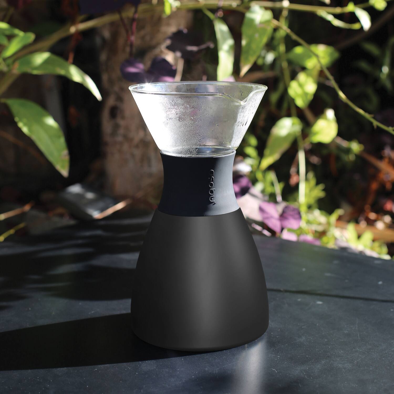 Angle. Asobu - Asobu Na-po300bk Insulated Pour-over Coffee Maker With Removable Carafe, 34-oz. (black) - black.