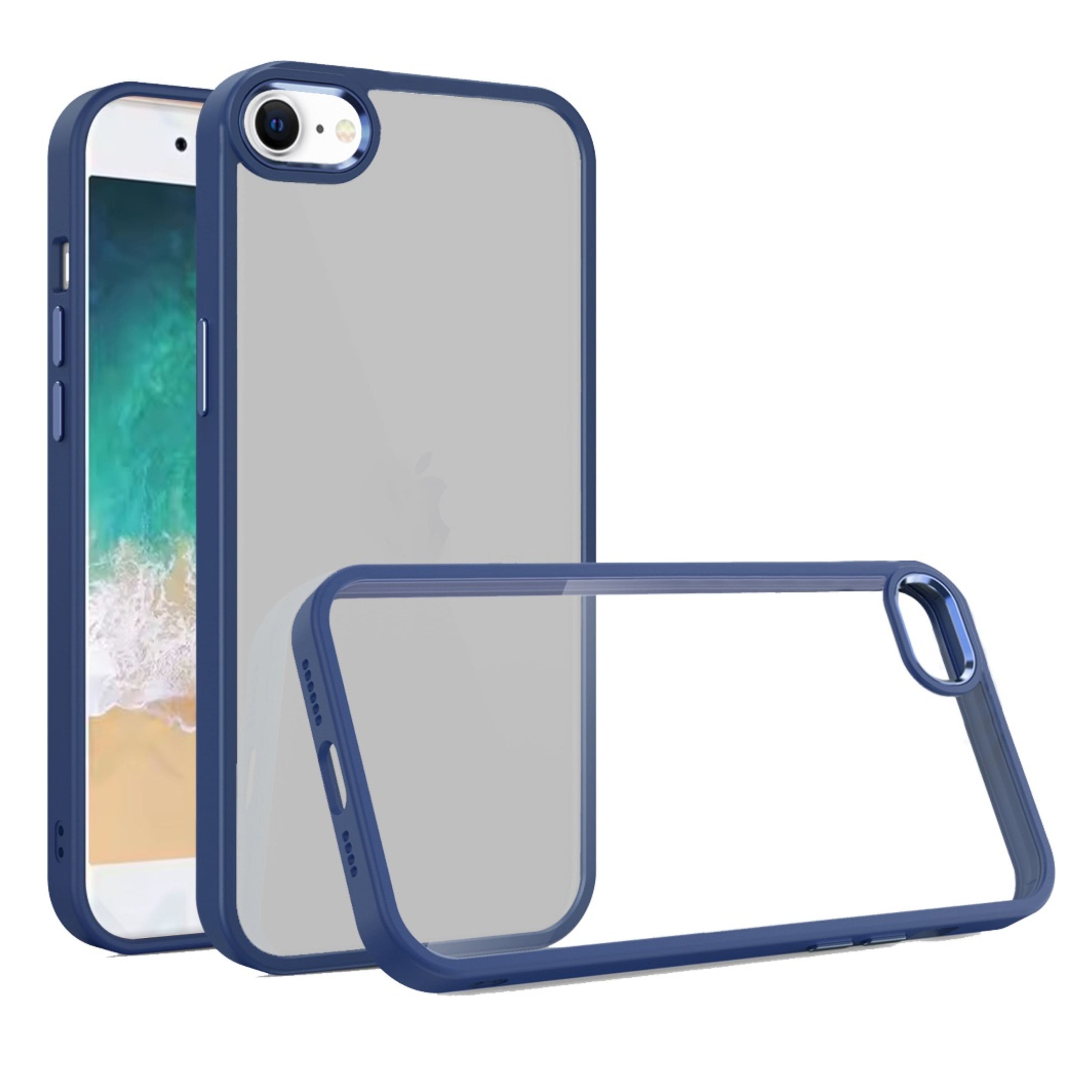 Kitcheniva - Raised Camera Bezel Metallic Buttons Phone Case With Tempered Glass For iPhone 16e/17e - Blue price history on PriceWatchPro