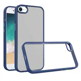 Kitcheniva - Raised Camera Bezel Metallic Buttons Phone Case With Tempered Glass For iPhone 16e/17e - Blue