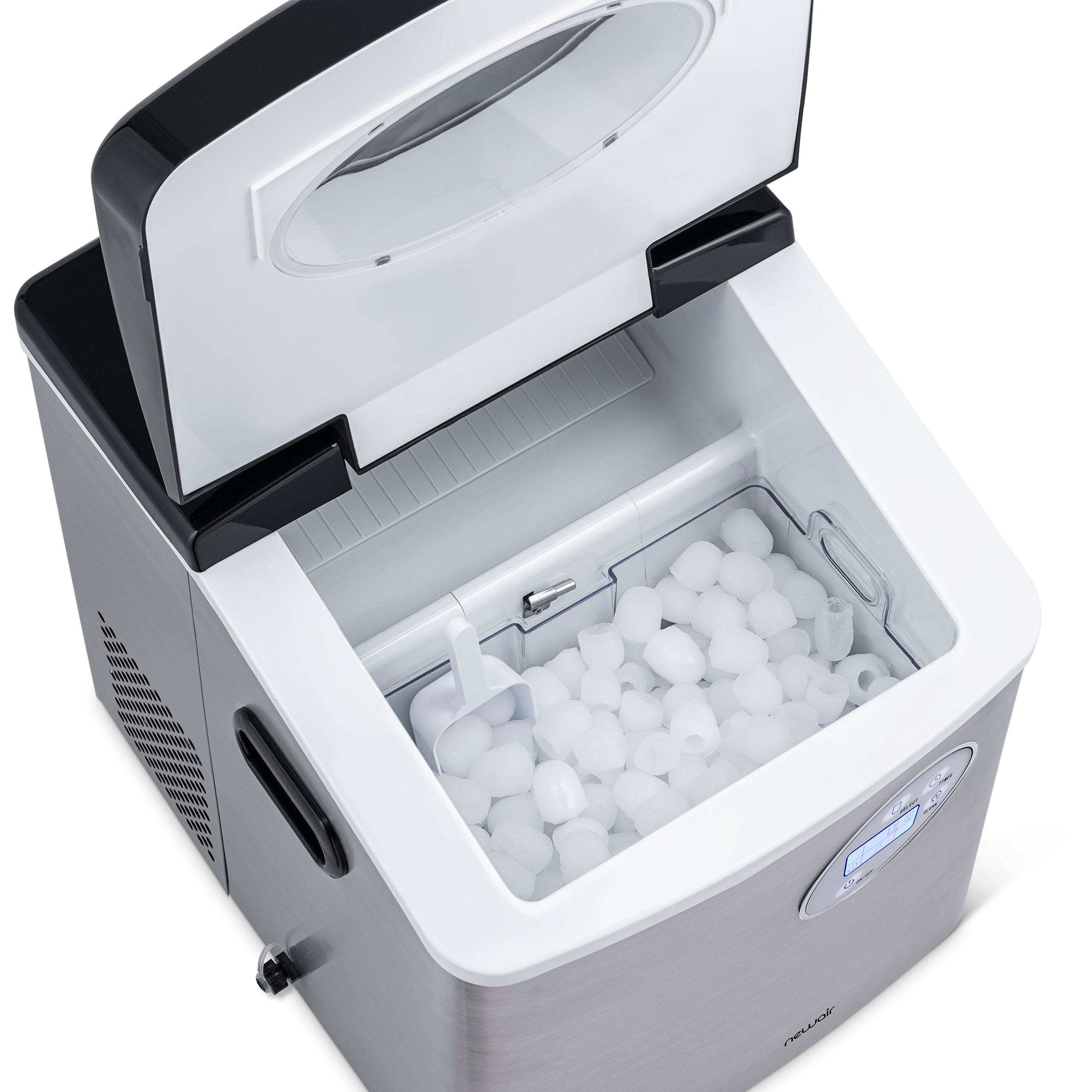 Alt View 20. NewAir - 50-lb Portable Ice Maker - Stainless Steel.