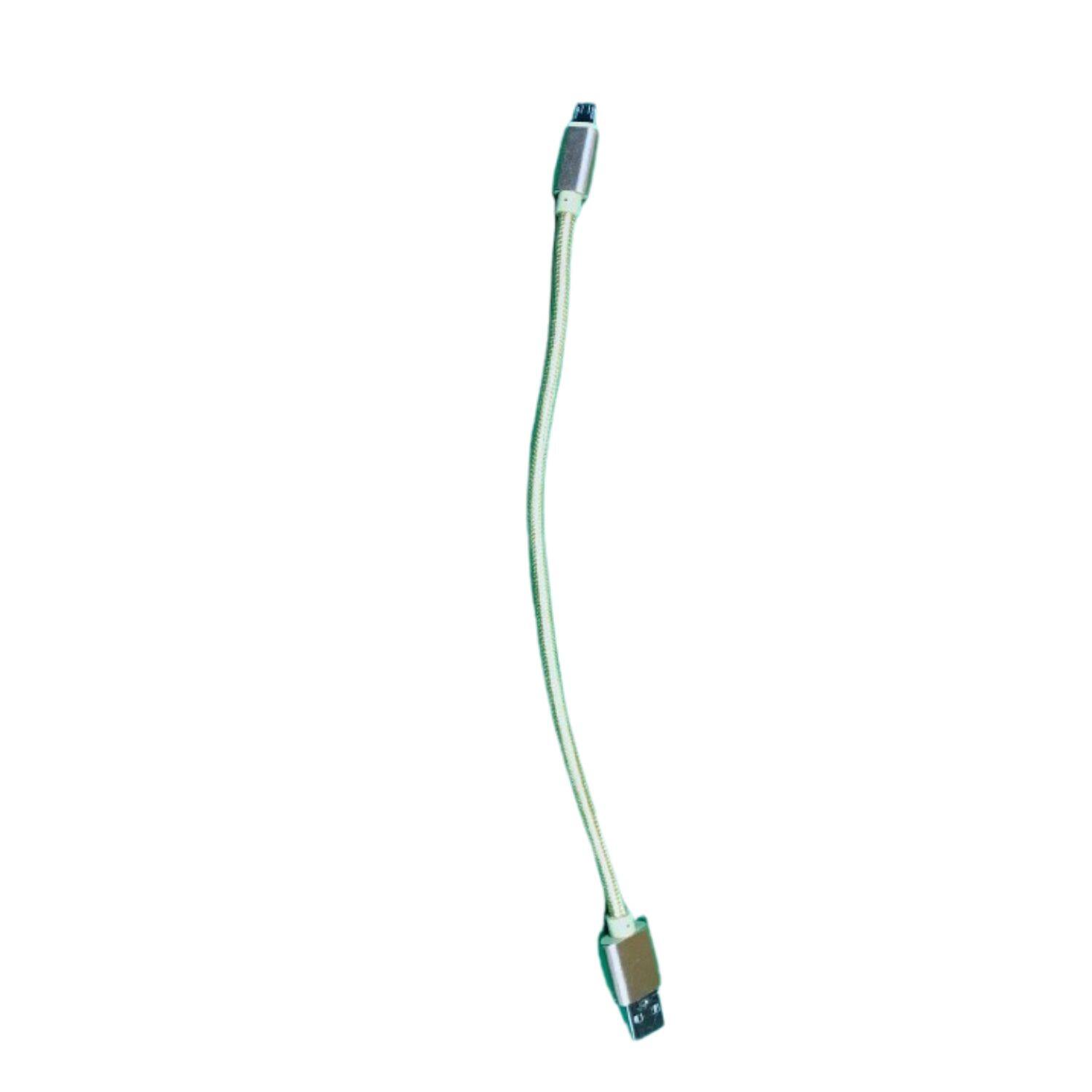 Angle. Home Collection - 3ft Braided Micro USB Fast Charger & Data Sync Cable – Durable Charging Cord for Android Devices, Gold.