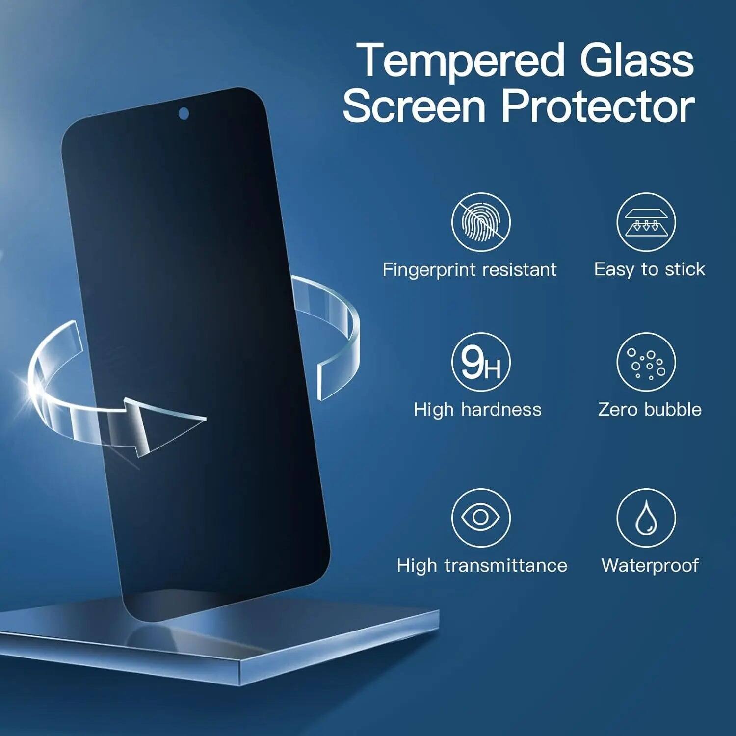 Tempered Glass Screen Protector

- Fingerprint resistant
- Easy to stick
- 9H High hardness
- Zero bubble
- High transmittance
- Waterproof