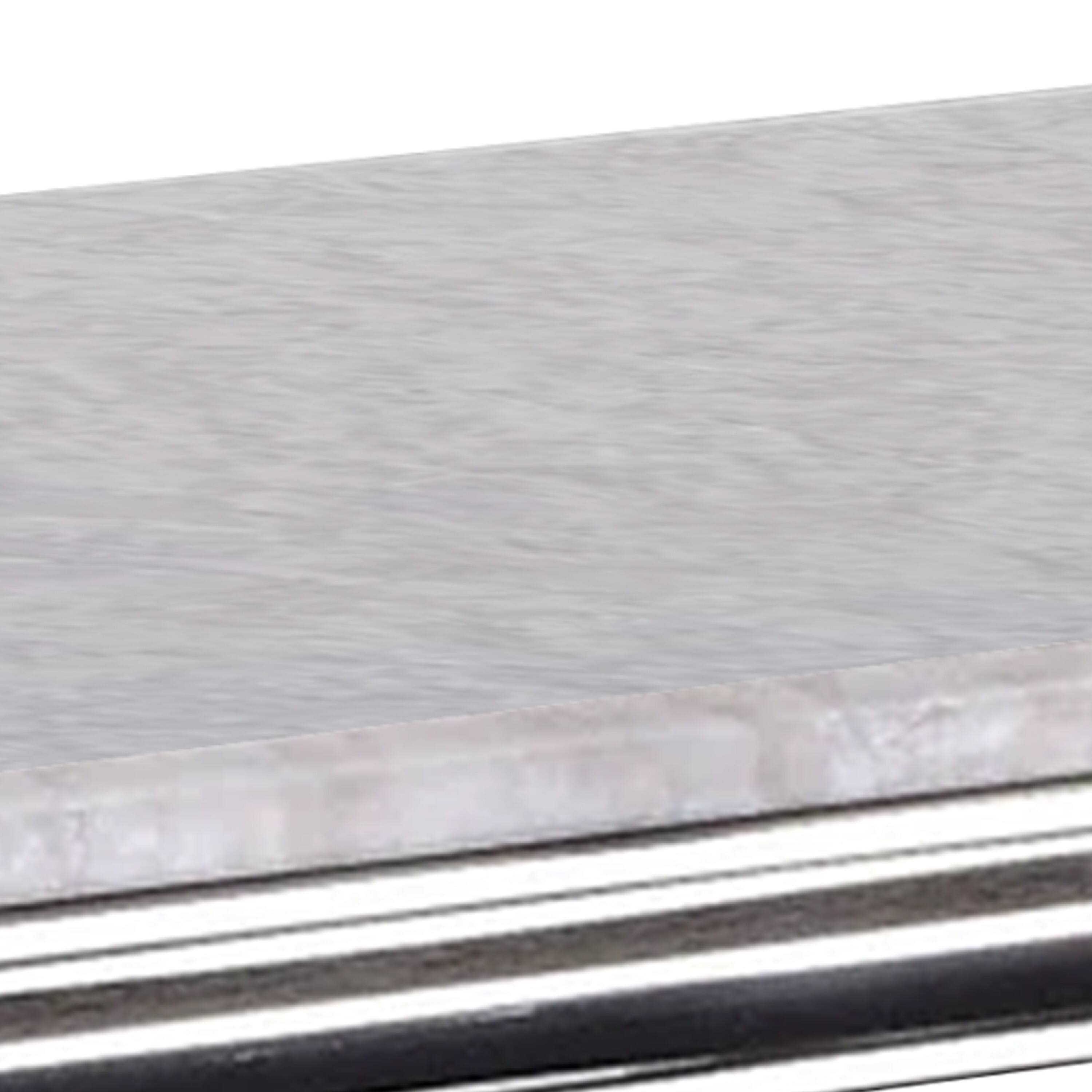 Left. Manhattan Lane - Wety Coffee Table, Faux Marble Top, Chrome Pedestal Base, 51 Inch - Chrome, White.