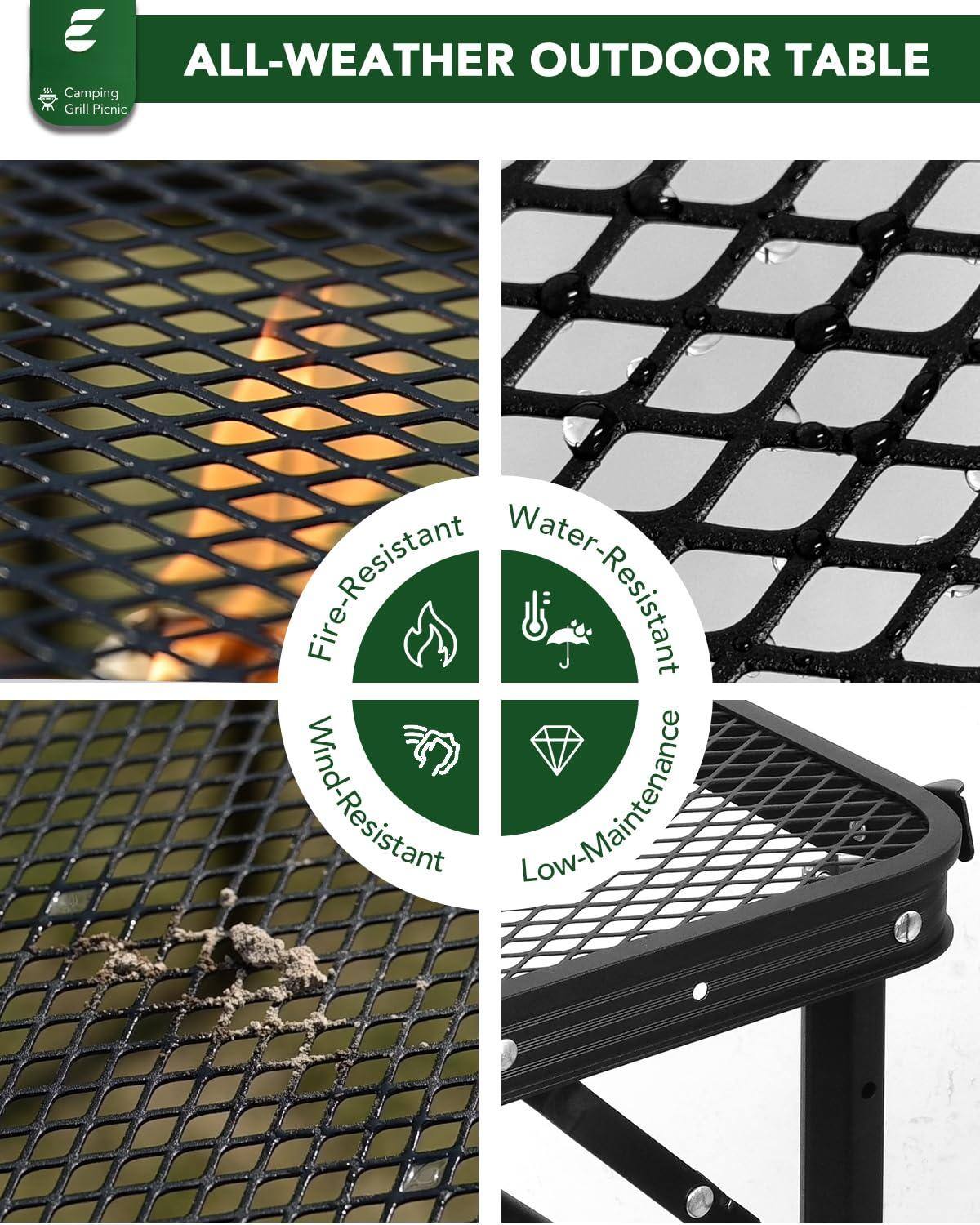 ALL-WEATHER OUTDOOR TABLE

- Fire-Resistant
- Water-Resistant
- Wind-Resistant
- Low-Maintenance