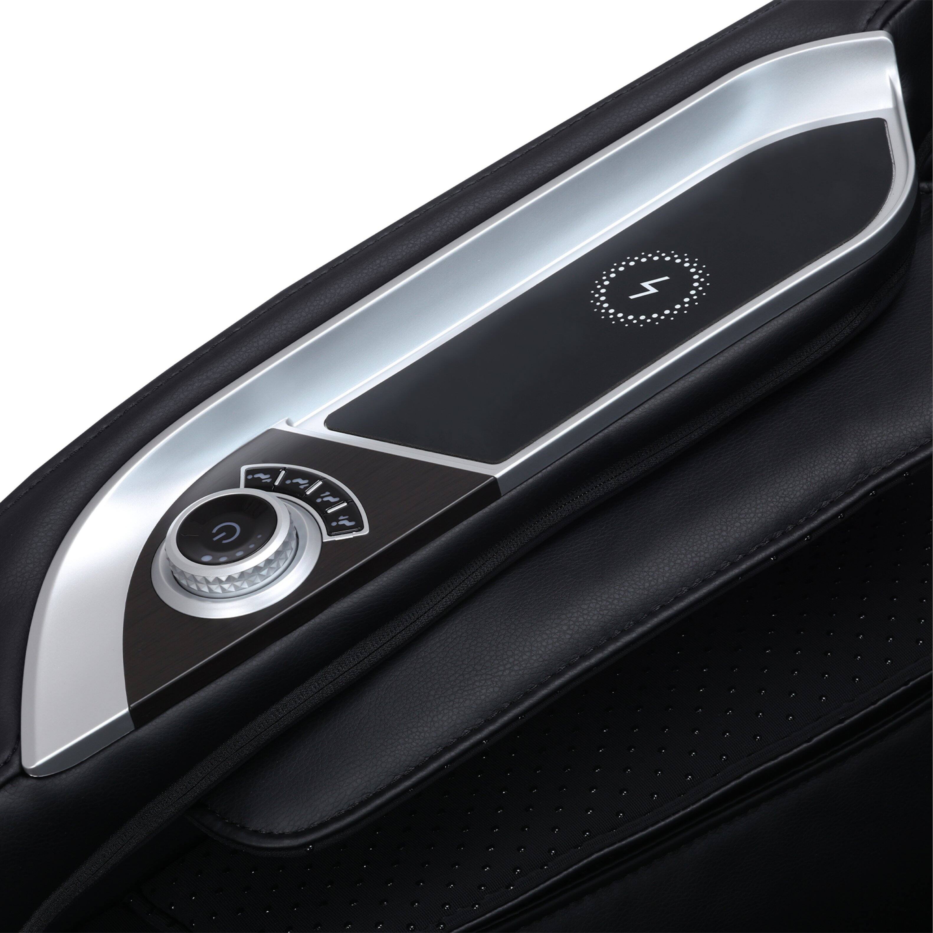 Alt View 4. Titan - Pro 4D Aria Zero Gravity Massage Chair with Dual Rail, Dual Heating, Calf Rollers - Black - Black.