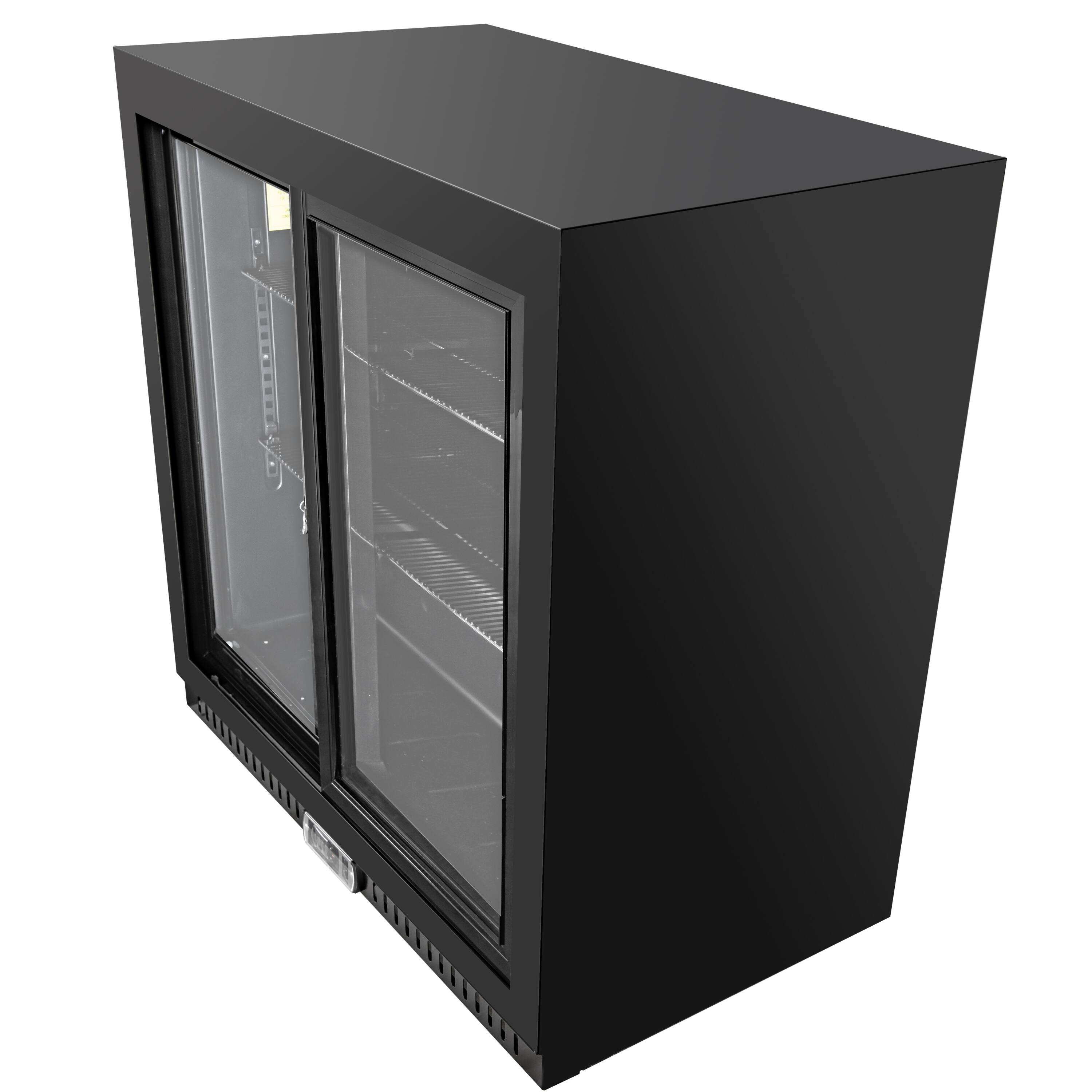 Alt View 4. Equator - Equator Vitlife 7.5 Cu.Ft. Bar Fridge, 2 Sliding Glass Doors, LED, Beer & Wine Cooler for Bar/Home - Black.