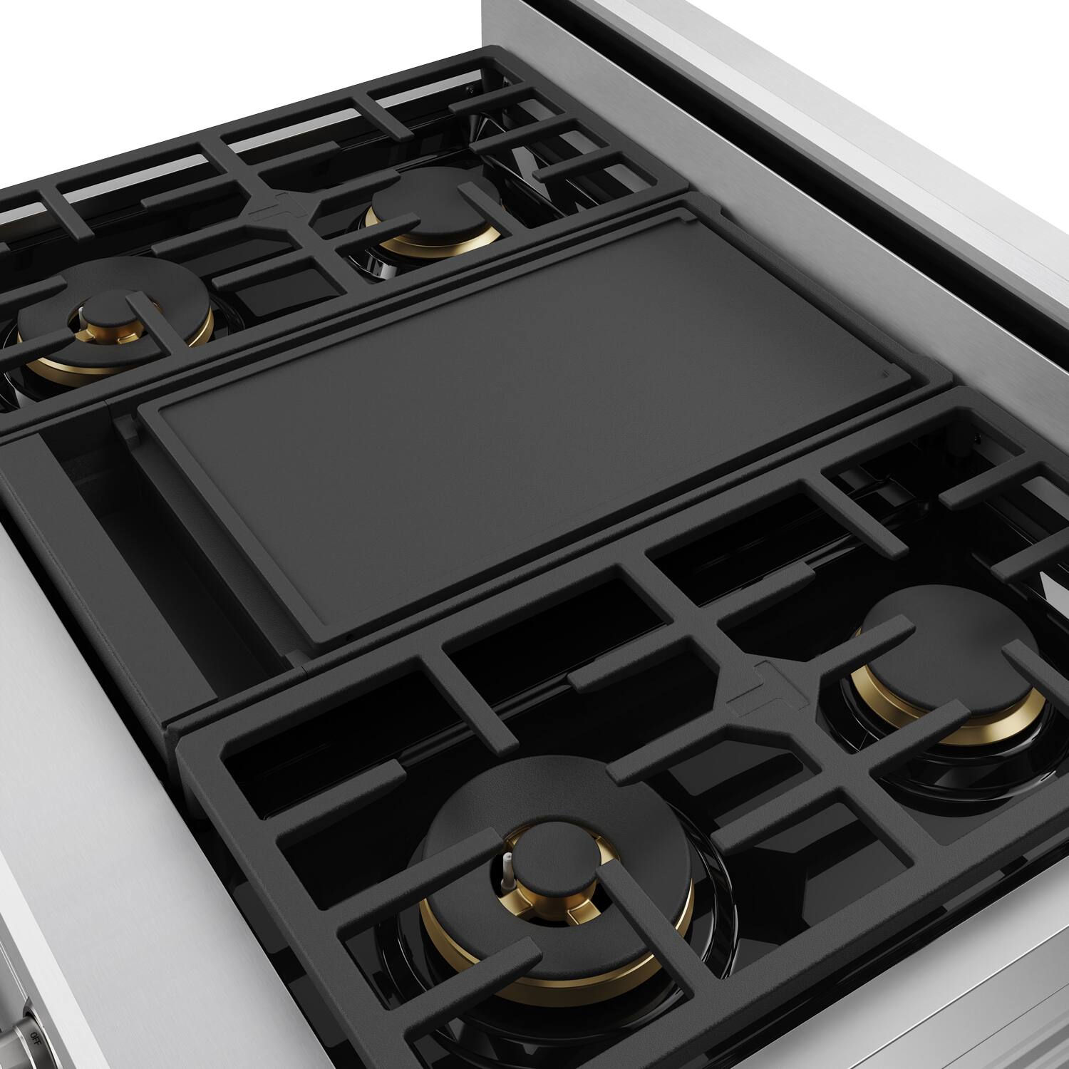 Alt View 4. Thor Kitchen - 6.0 Cu Ft. Freestanding Dual Fuel Gas Range With 5 Burners - Stainless Steel.