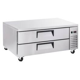 BEARSOLIM - 10.5 Cu Ft 52 "" Refrigerated Chef Base 2 Drawer Undercounter Refrigerator 33 41F Ventilated Cooling R290 ETL DOE - sliver
