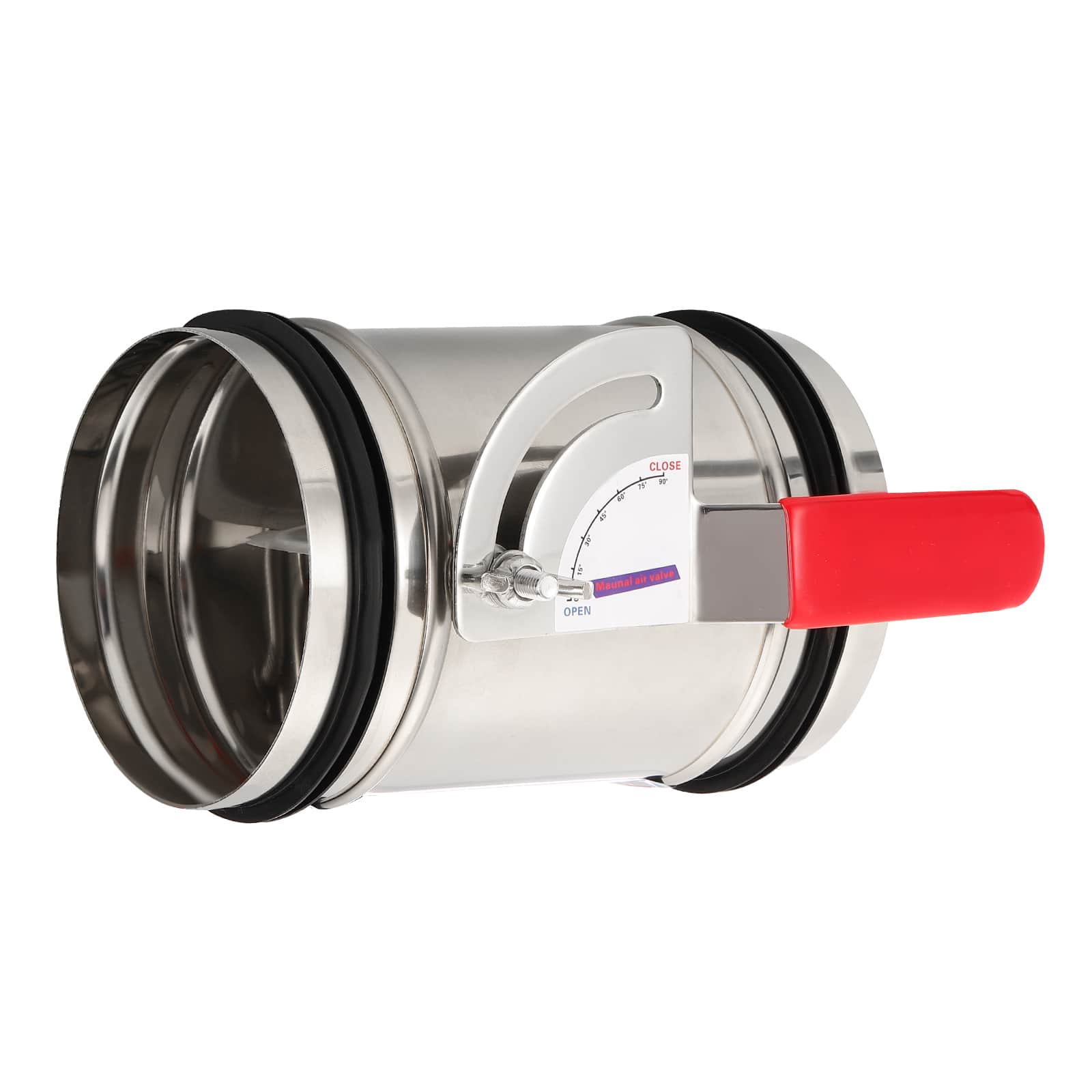 Unique Bargains - 4 Inch HVAC Duct Manual Volume Backdraft Damper, Adjustable Airflow Ducting Branch Vent Damper with Silicone Seal - Silver