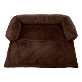 PetMaker - 36in Plush Dog Bed for Couch - DarkBrown