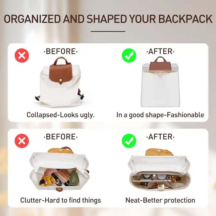 Pacoar Cade Upgraded Backpack Organzier Insert Compatible With Long ...