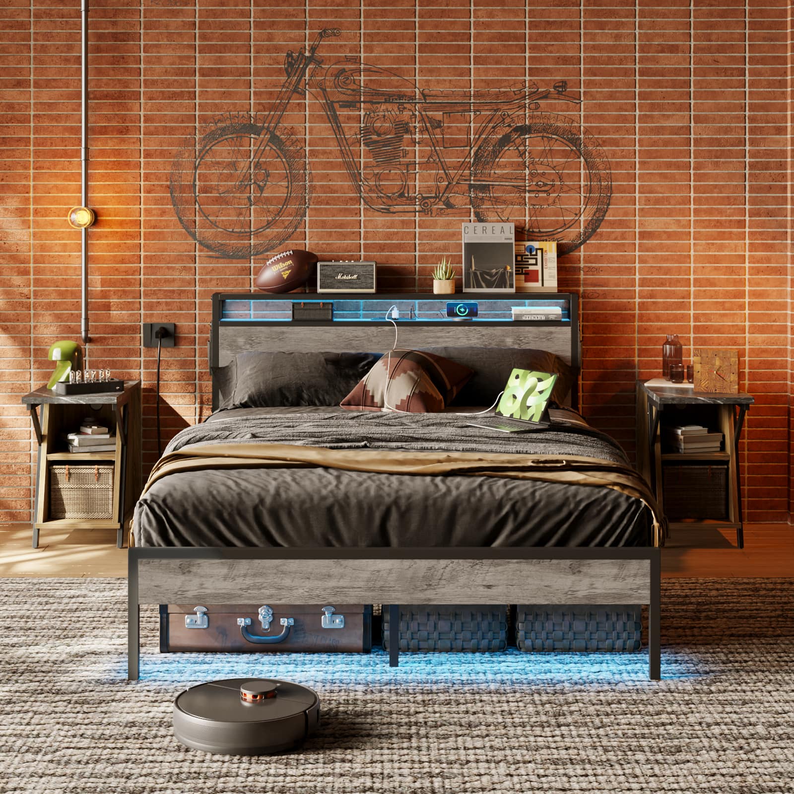 xmw∗∗∗∗∗∗∗∗ページ Bestier Queen Size Bed Frame Platform Bed with Storage