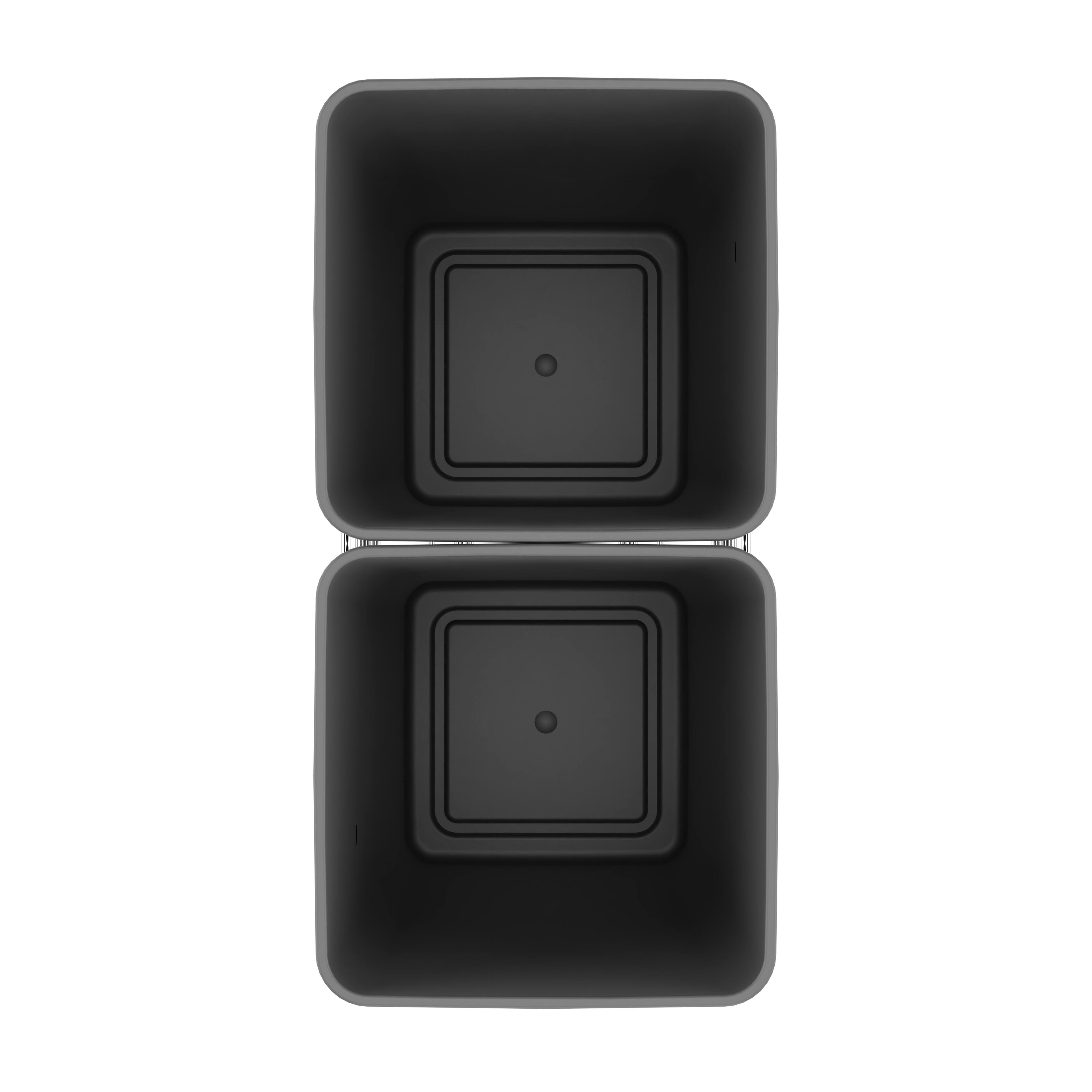 Alt View 7. Rev-A-Shelf - Rev-A-Shelf Double Pullout Trash Cans 27 qt. for Kitchen, Silver, RV-15KD-17C S - Metallic Silver.