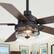 Back. Breezary - 52-Inch Modern Ceiling Fan with 5 Dual-Finish Plywood Blades, DC Motor, 6-Speed Remote Control with Timer - Matte Black.