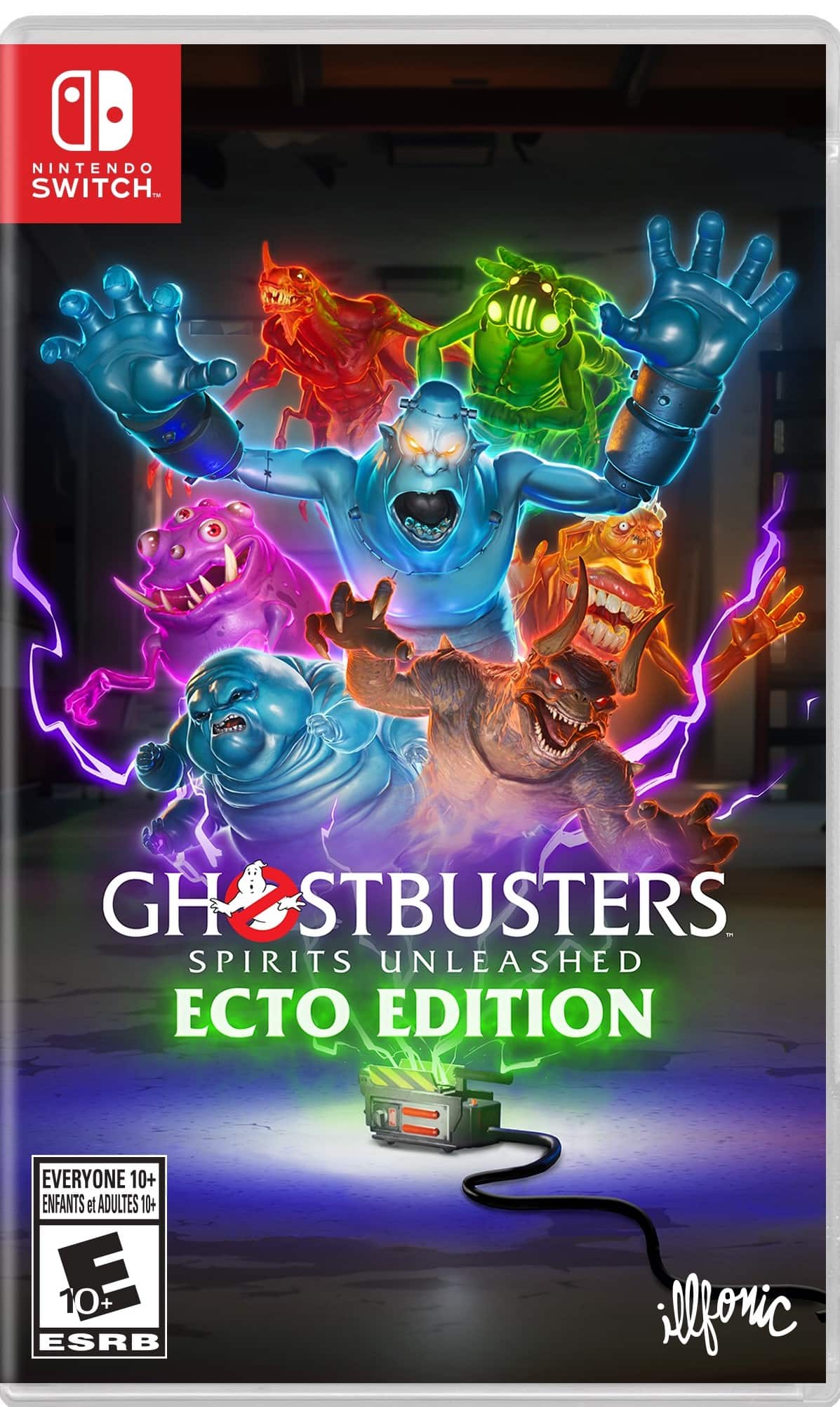 Nintendo Switch. 1 player. Ghostbusters: Spirits Unleashed Edition. Everyone 10+. Enfants et adultes 10+. ESRB E for Everyone.
