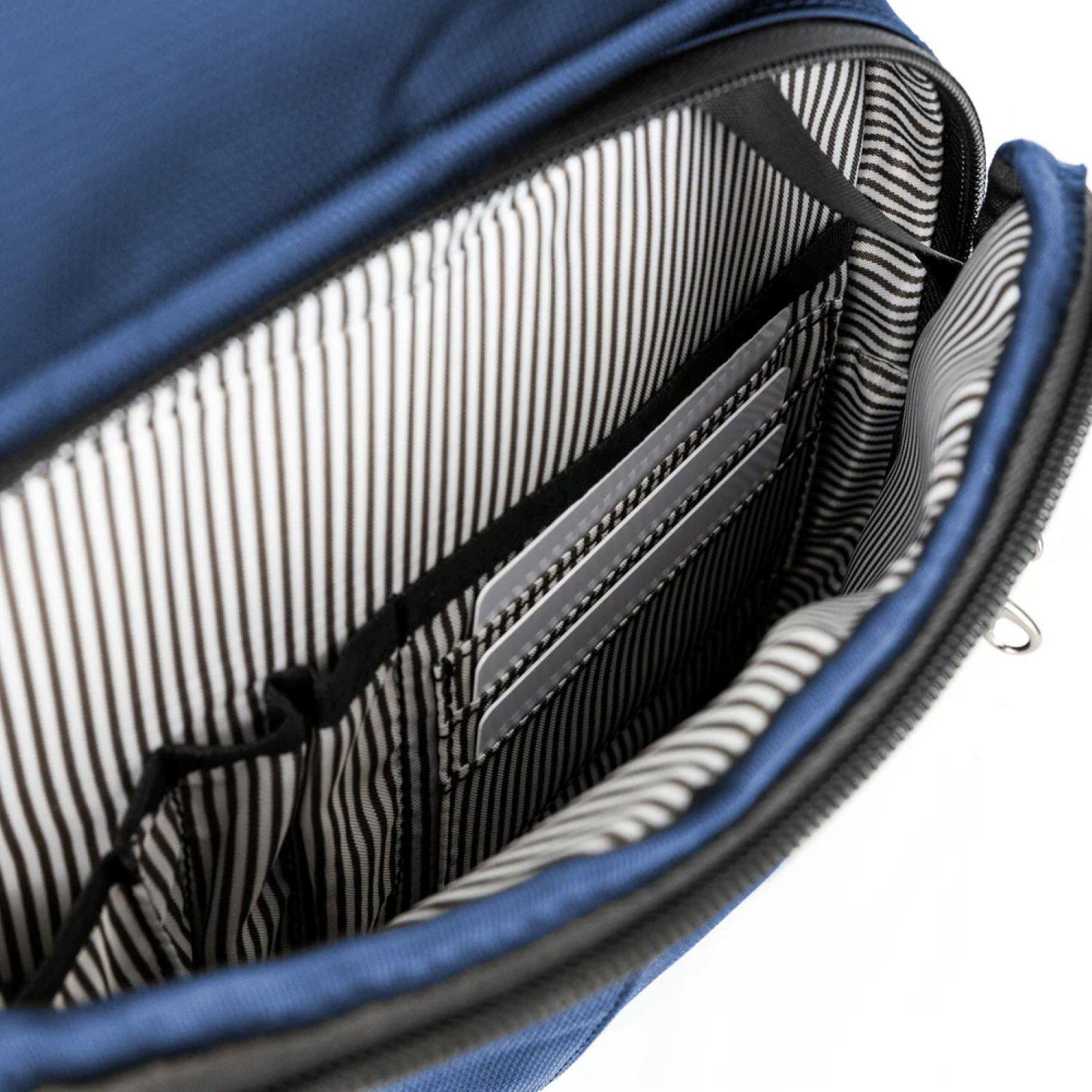 Alt View 5. PKG - Aurora Metro Backpack - Navy / Tan.