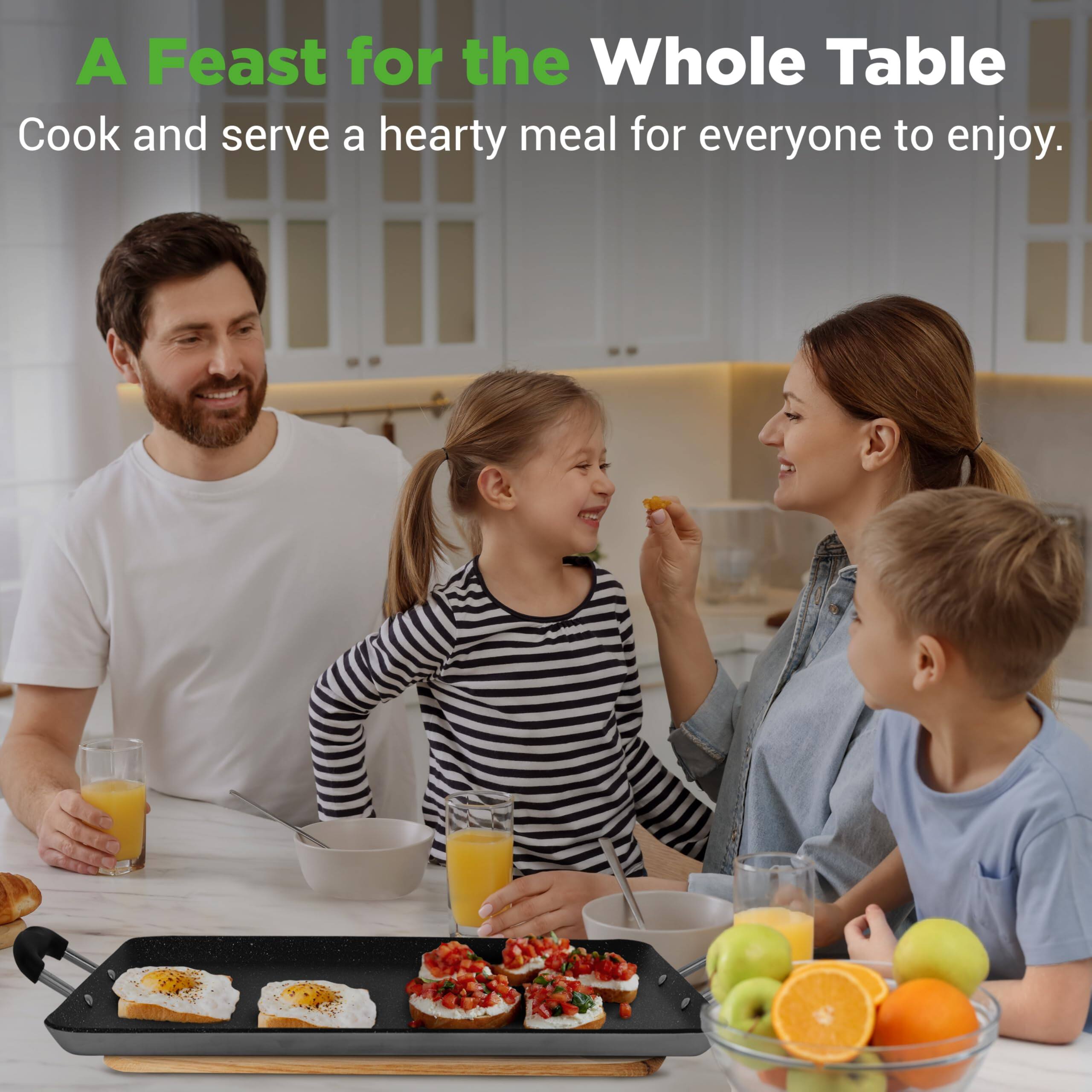 A Feast for the Whole Table  
Cook and serve a hearty meal for everyone to enjoy.