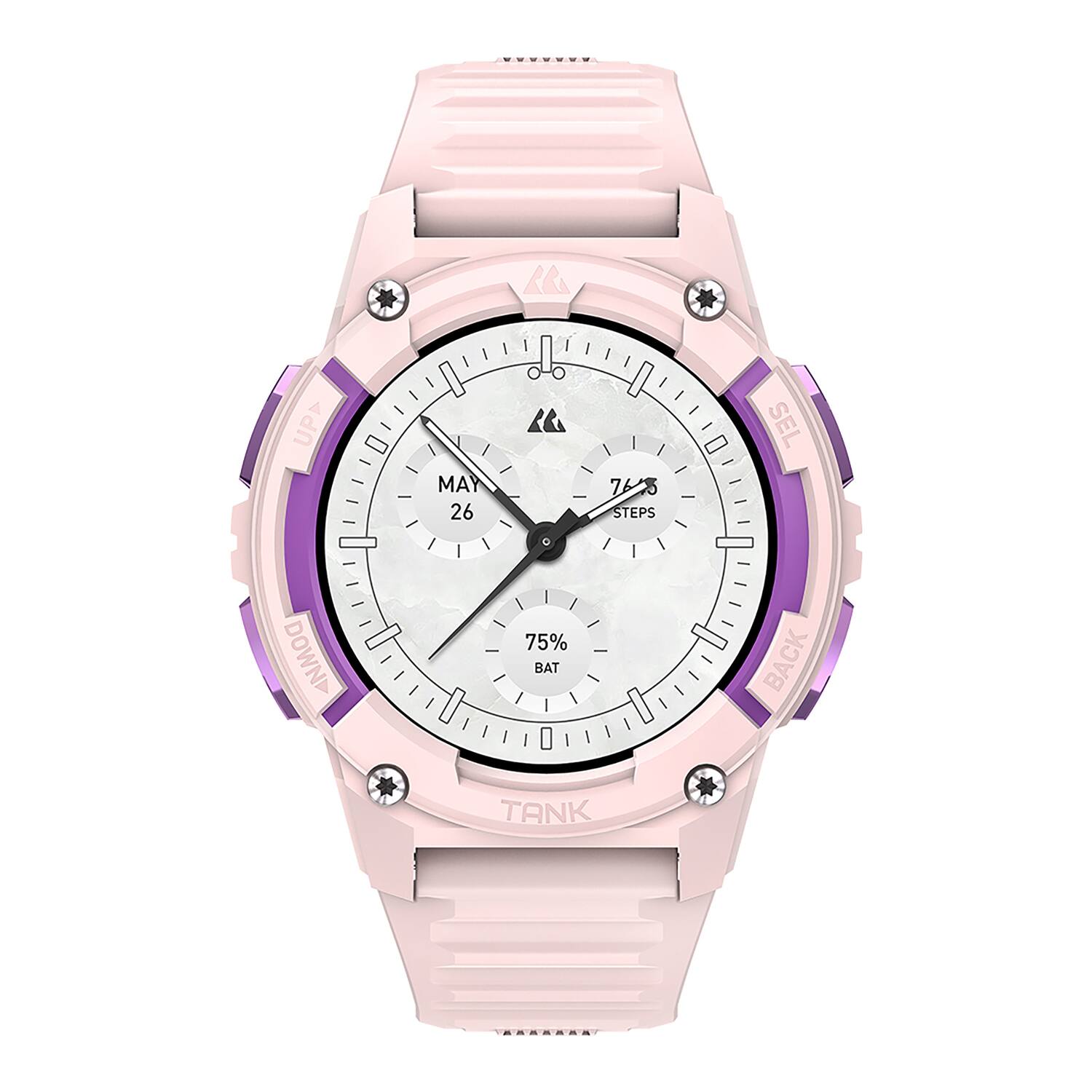 UP MAY 26  
765 STEPS  
SEL DOWN  
75% BAT  
BACK TANK