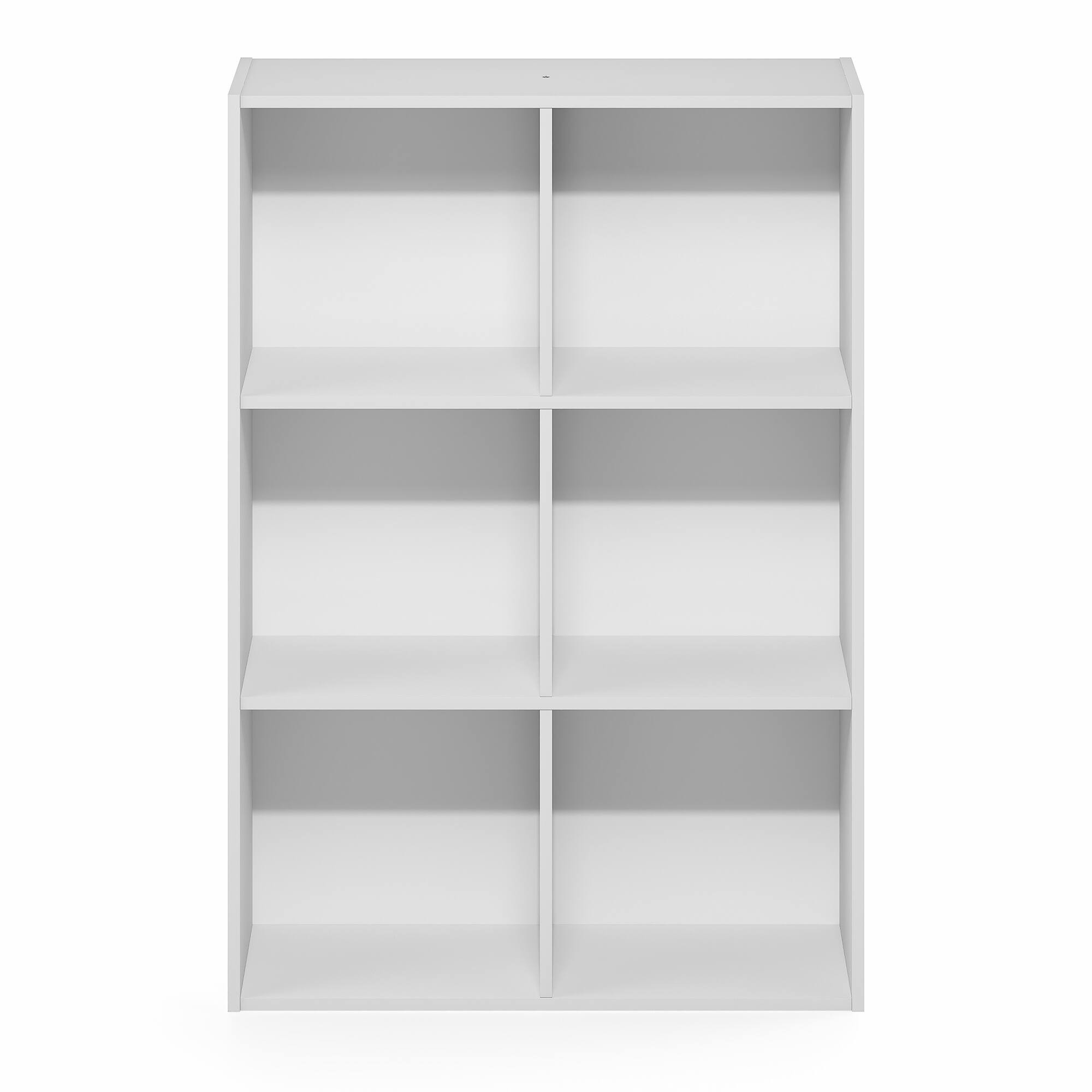 Alt View 6. Furinno - LUDER Book Shelf, Bookcase with Open Shelves, 6-Cube Bookshelf, 9.5 x 24.6 x 35.4 - White.