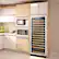 Angle Zoom. Lanbo - Freestanding/Built-In 24 Inch 143 Bottle Wine Cooler with Quiet Operation and Beech Wood Shelves - Black.
