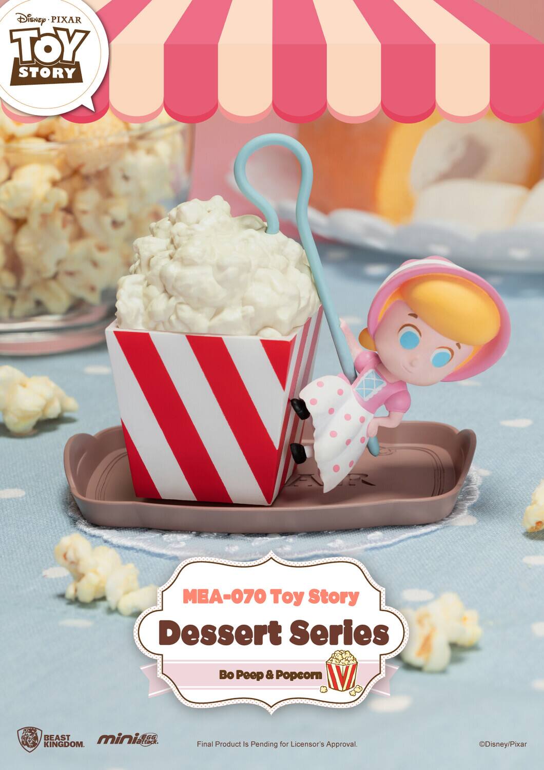 Disney PIXAR TOY STORY MEA-070 Toy Story Dessert Series Bo Peep & Popcorn V BEAST mini C66 Attack KINGDOM. Final Product Is Pending for Licensor's Approval Disney/Pixar.