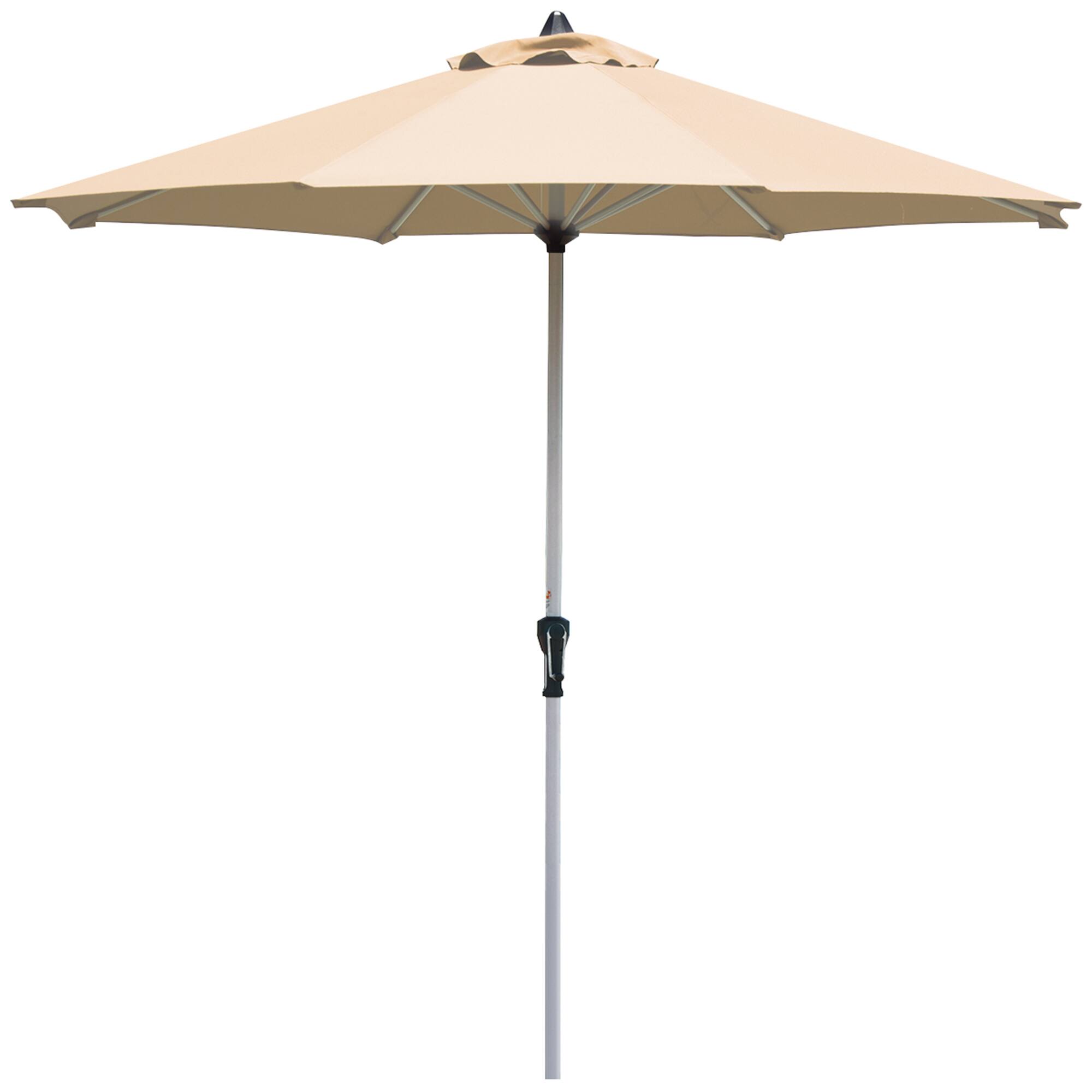 Alt View 1. Gymax - Gymax 9Ft Patio Outdoor Umbrella Market Table Umbrella w/ Crank 8 Ribs Beige - Beige.