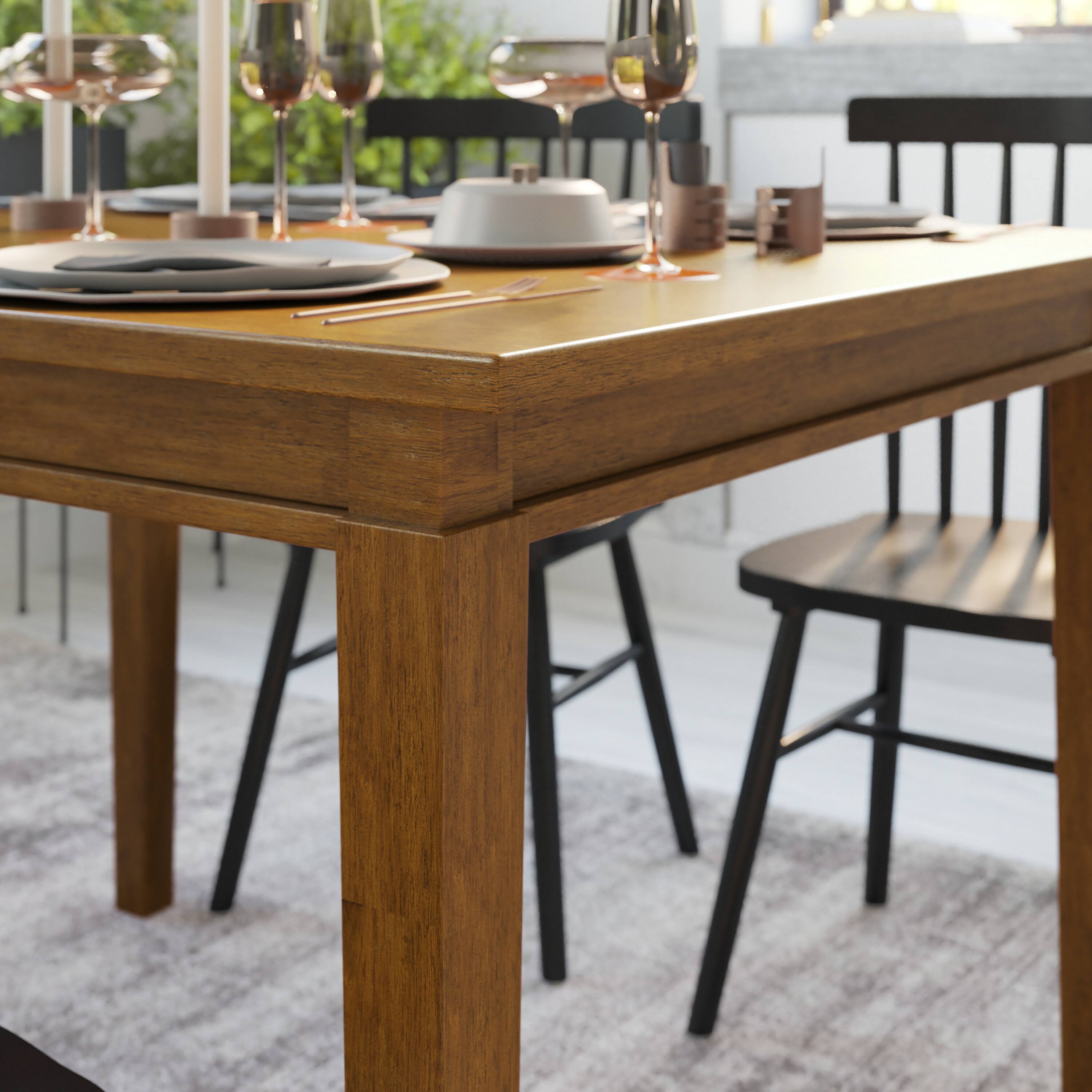 Alt View 4. Emma + Oliver - Cullen Wooden Dining Table - Brown Matte.