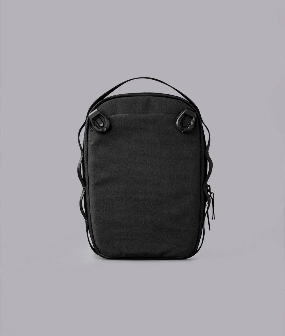 Back. ALPAKA - Metro Sling Max 3L Crossbody Sling Bag, Fits iPad Mini/Switch/Headphones, YKK AquaGuard Zippers - Black Ultradyne 100D.