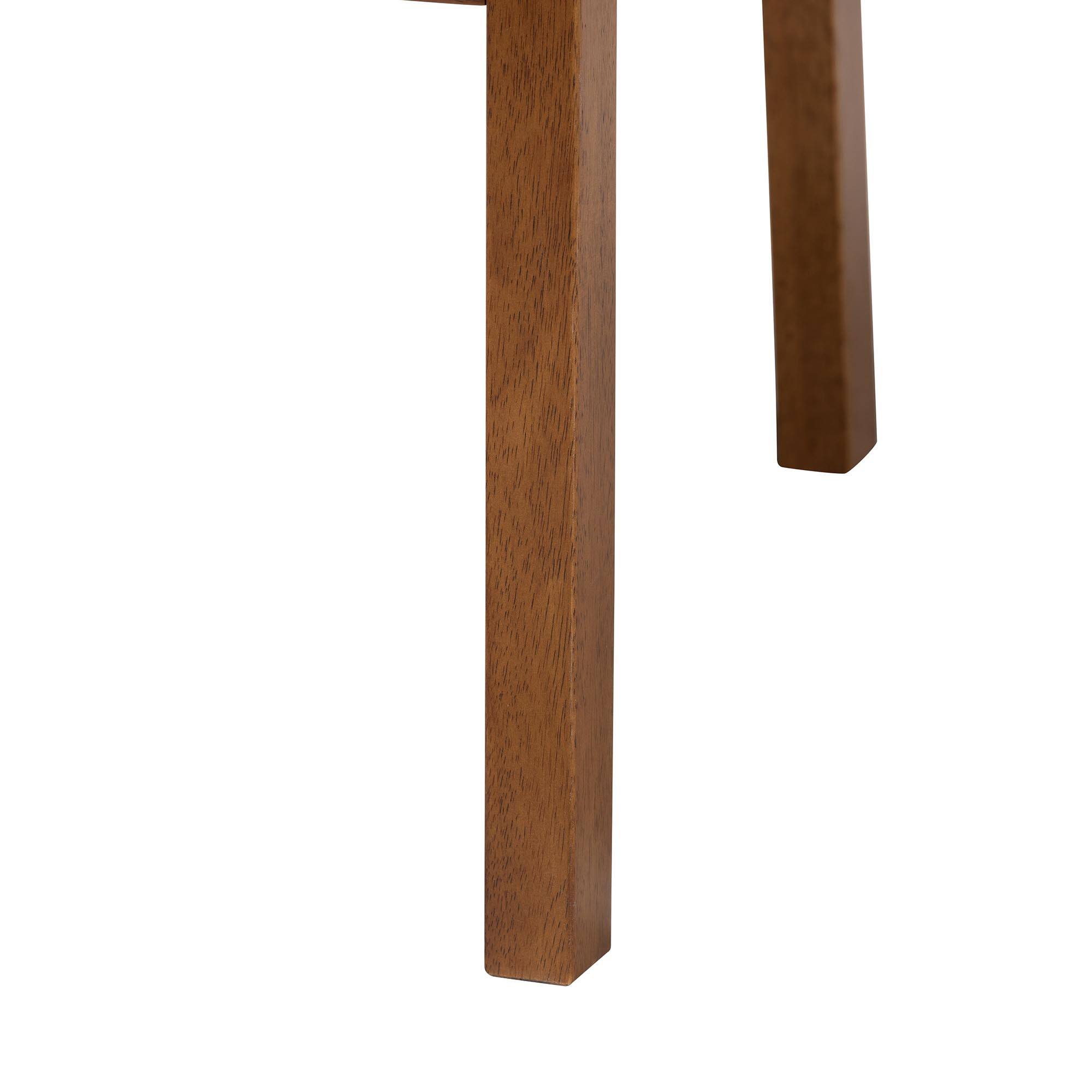 Alt View 2. Baxton Studio - Biana Boucle Dining Chair – Modern Upholstered Accent Armchair, Cream, Minimalist Design - Cream/Walnut Brown.