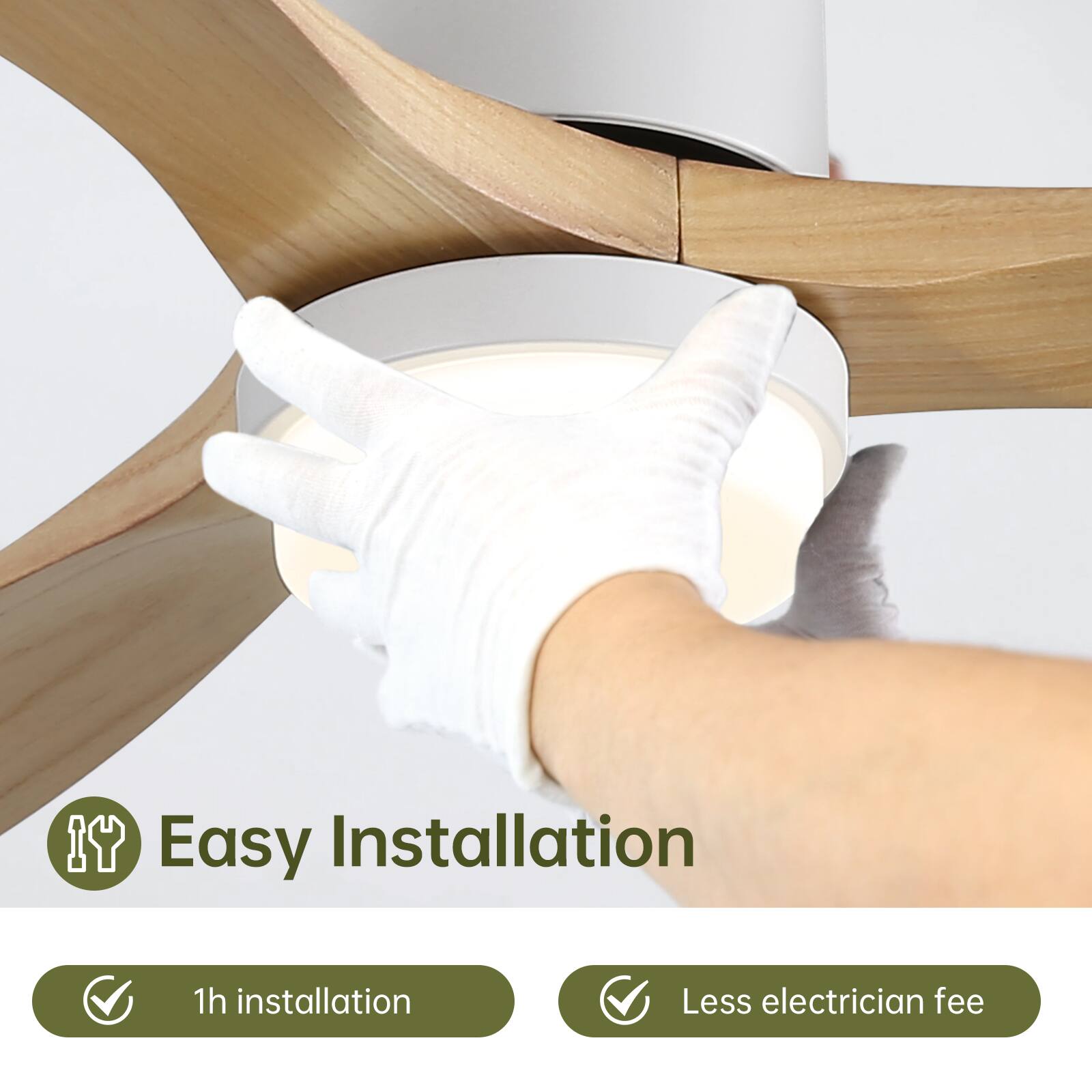 Easy Installation  
1h installation  
Less electrician fee