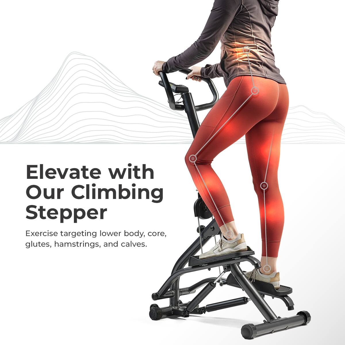 Elevate with Our Climbing Stepper

Exercise targeting lower body, core, glutes, hamstrings, and calves.
