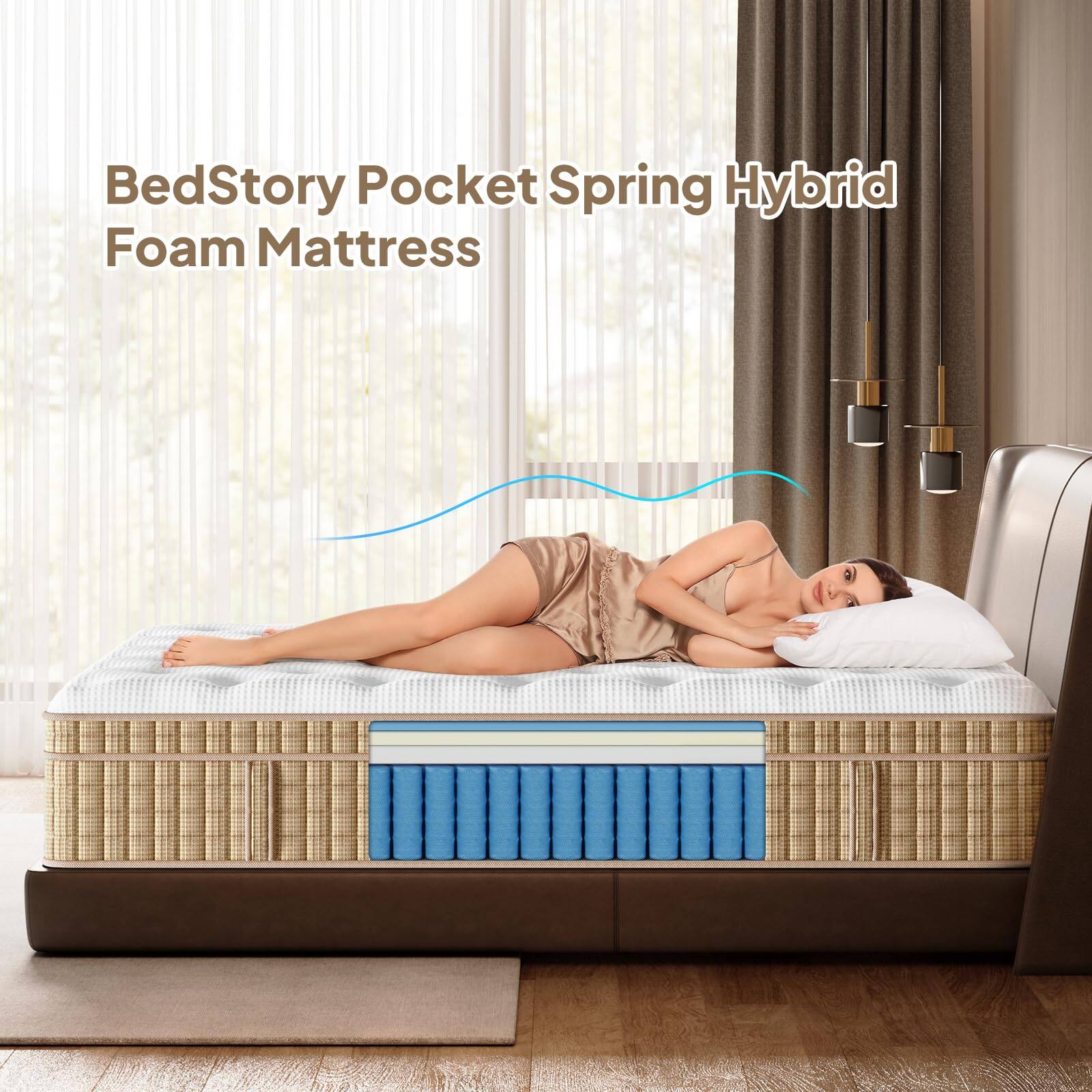 BedStory Pocket Spring Hybrid Foam Mattress