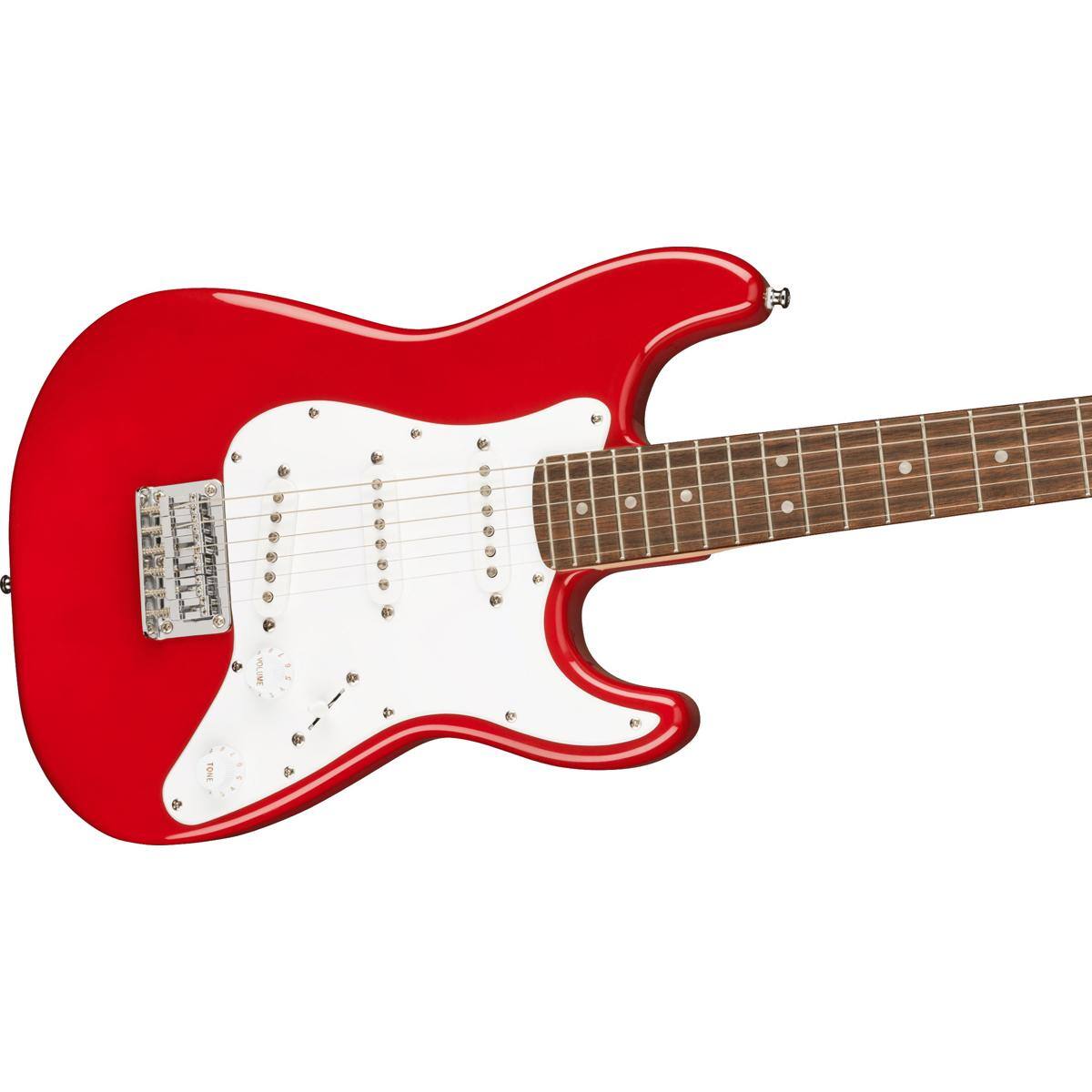 Alt View 3. Squier - Squier Mini Stratocaster Electric Guitar, Laurel Fingerboard, Dakota Red.