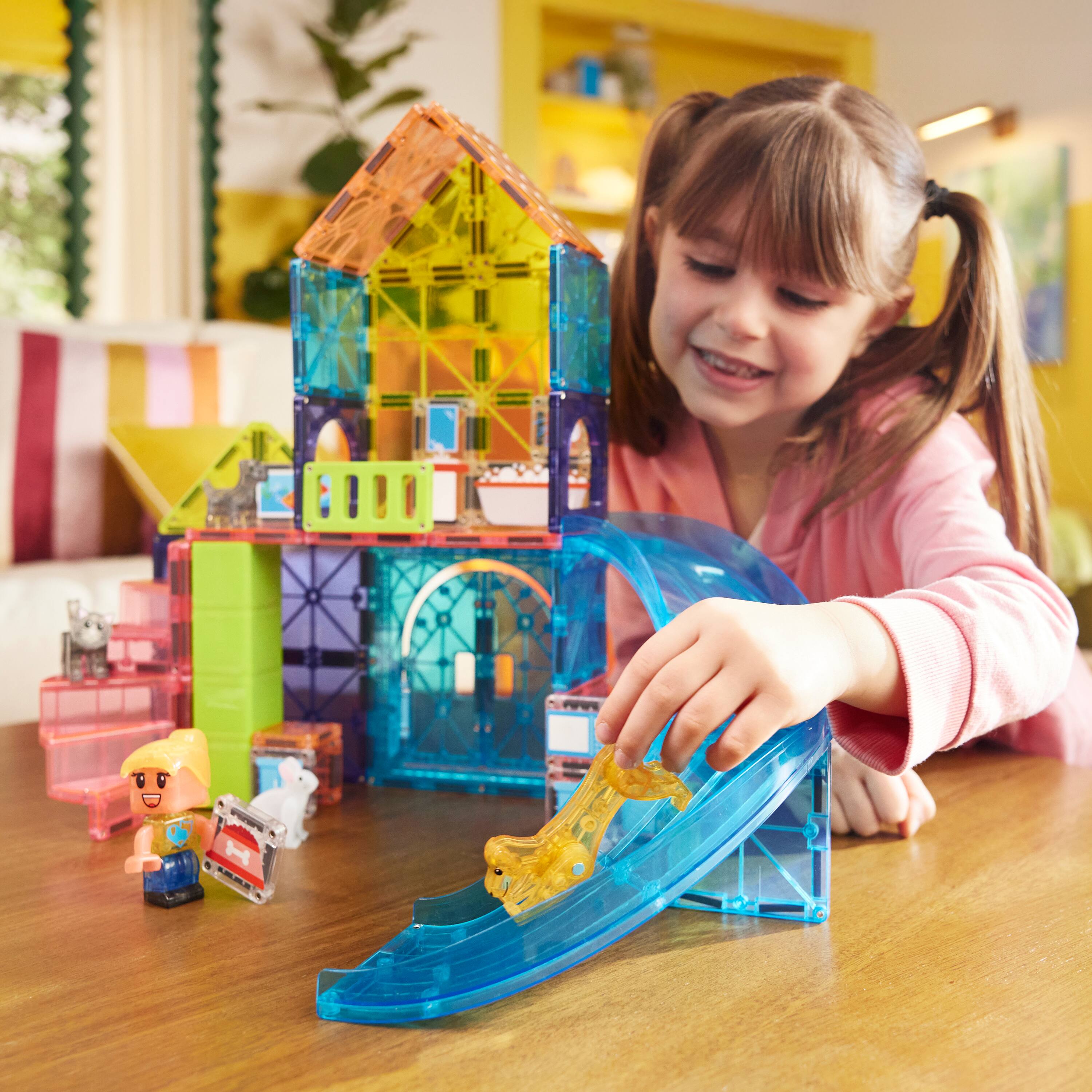 Back. Magna-Tiles - Pet Playhouse 50-Piece Magnetic Construction Set, THE ORIGINAL MAGNA-TILES.