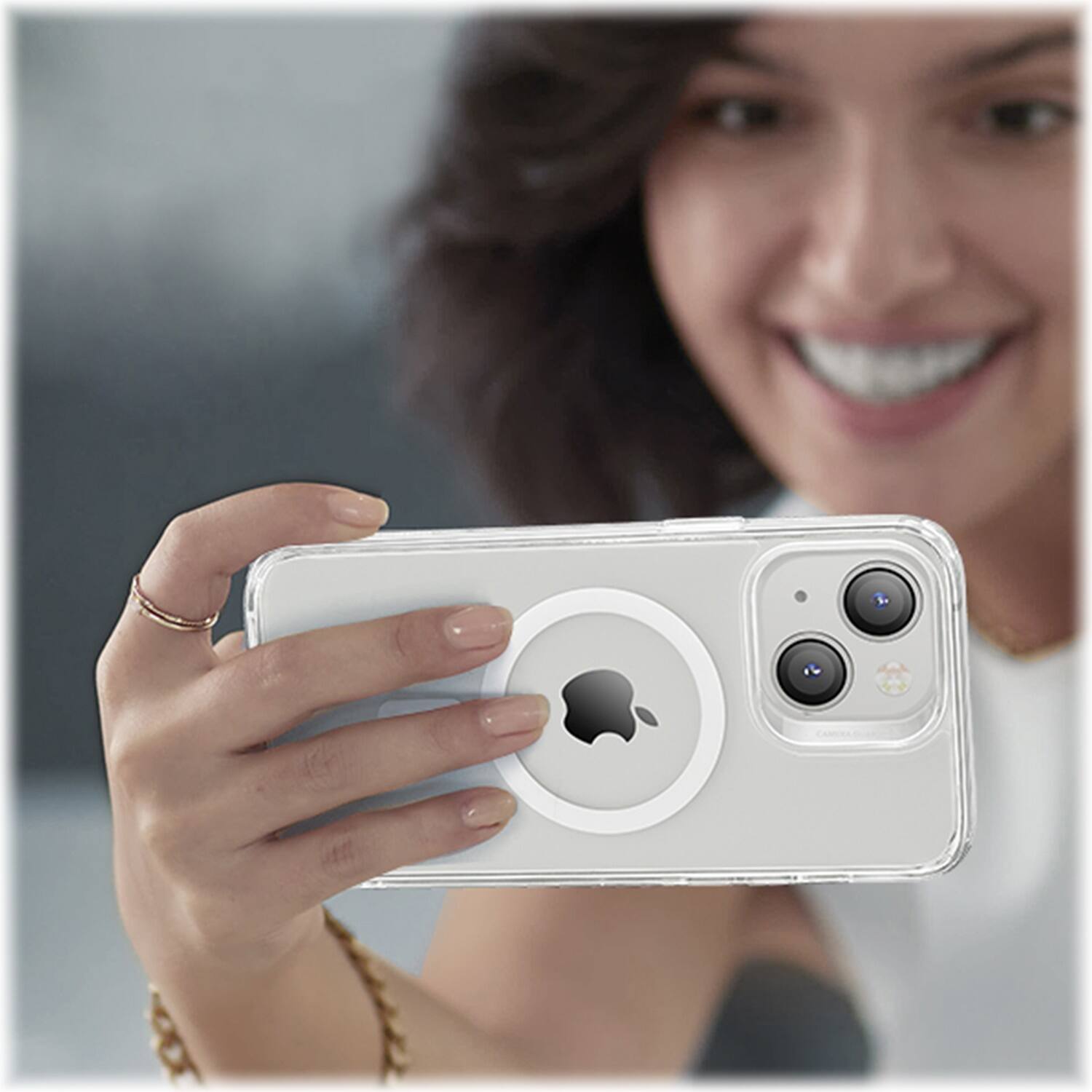 Alt View 17. SaharaCase - Hybrid-Flex Hard Shell Case for Apple iPhone 14 Plus - Clear.