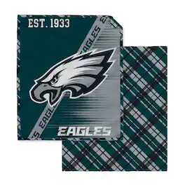 Pegasus - Philadelphia Eagles 60" x 80" Digital Dash Two-Sided Checkered Ultra Cozy Sherpa Blanket - Multicolor